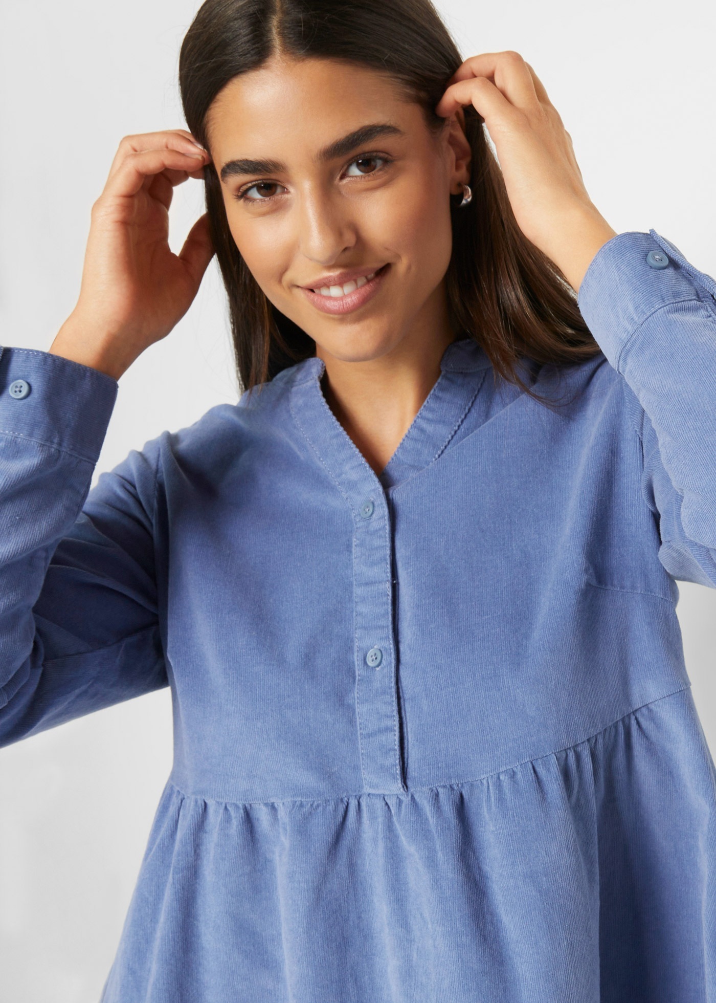 bonprix Midikleid "Kleid aus Baumwollcord" Kleid aus Baumwollcord günstig online kaufen