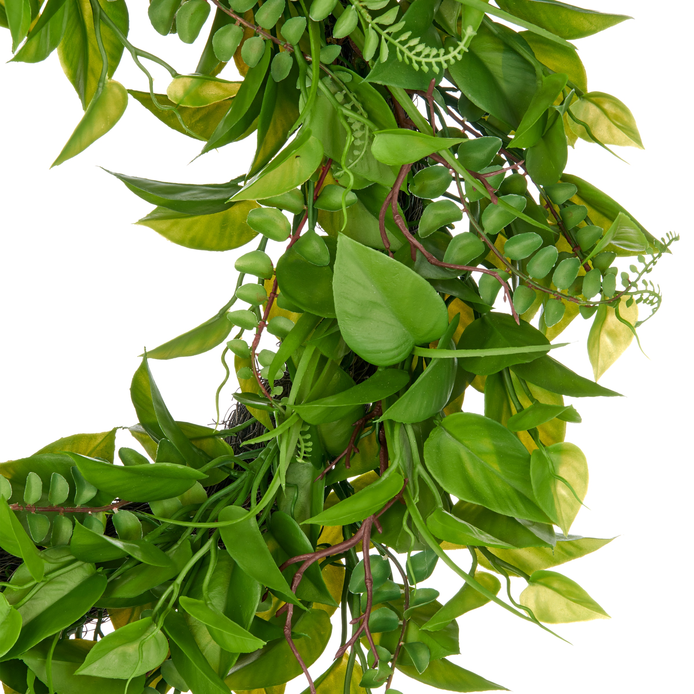 Creativ green Kunstkranz »Kranz mit Blättern«, mit detailgetreuen Blatt- und Farnzweigen