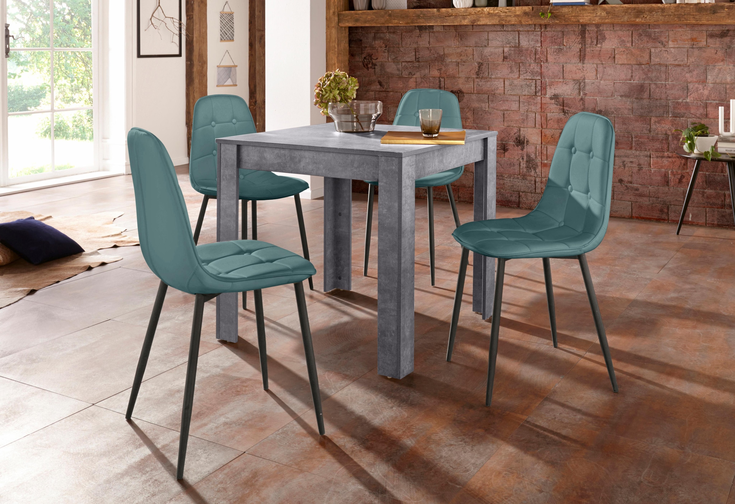 INOSIGN Essgruppe Set, 5 Stk. tlg. mit Esstisch 80 cm breit günstig online kaufen