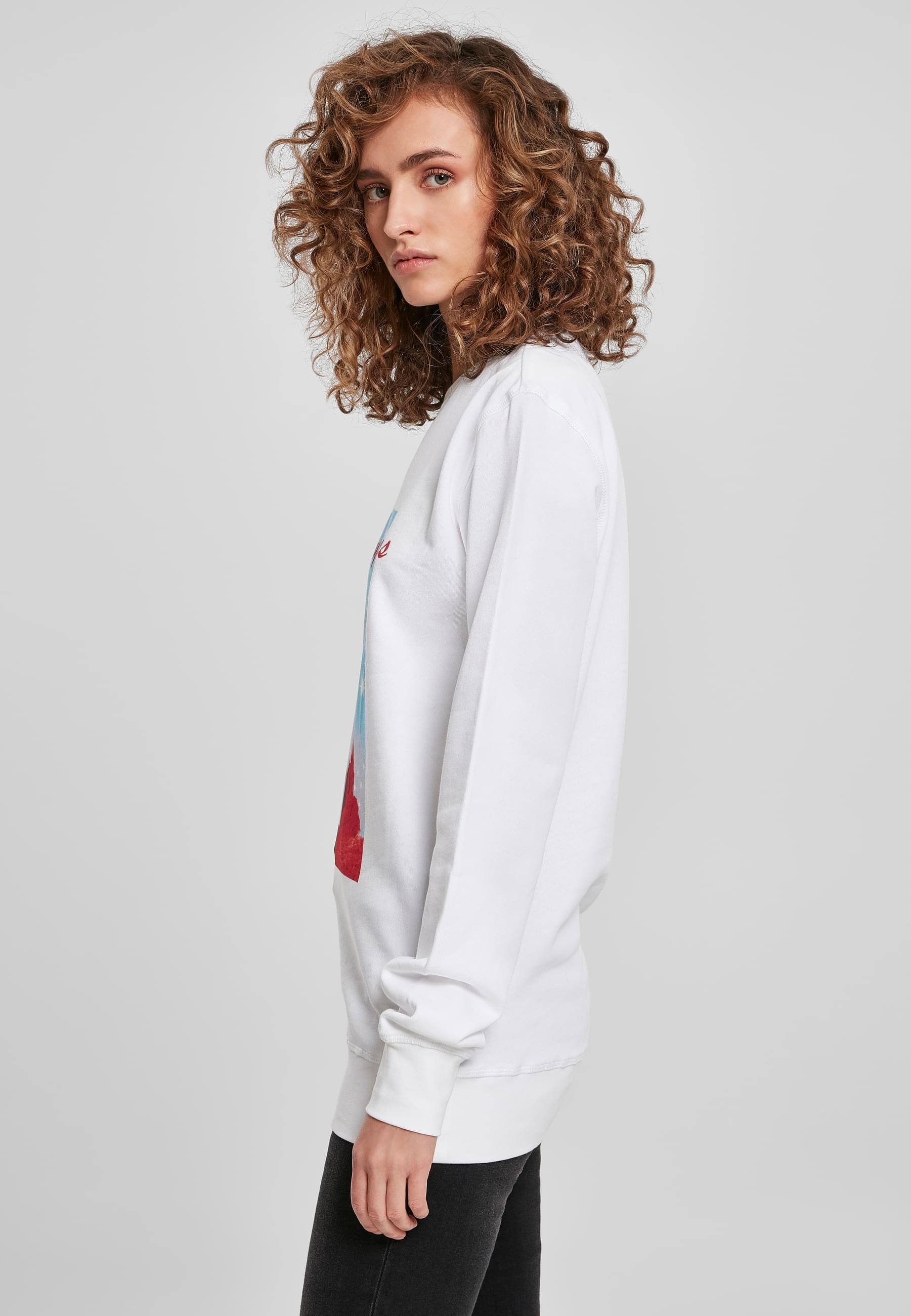 MisterTee Sweater »MisterTee Damen Ladies Merry Christmas Cat Crewneck«, (1 tlg.)