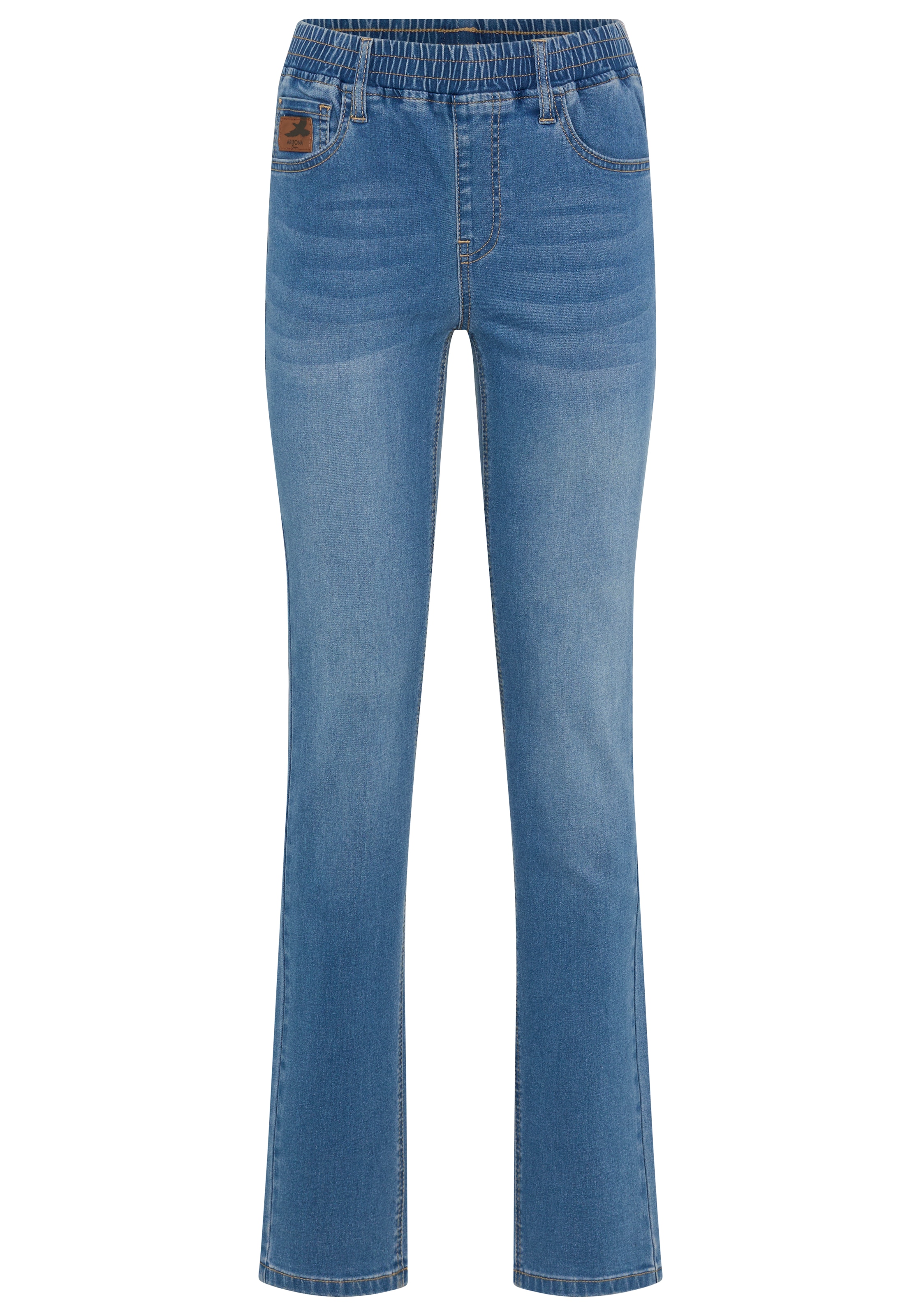 Arizona Relax-fit-Jeans »mit Schlupfbund« mit weitem Beinverlauf, in elastischer Denim/Jeans-Qualität