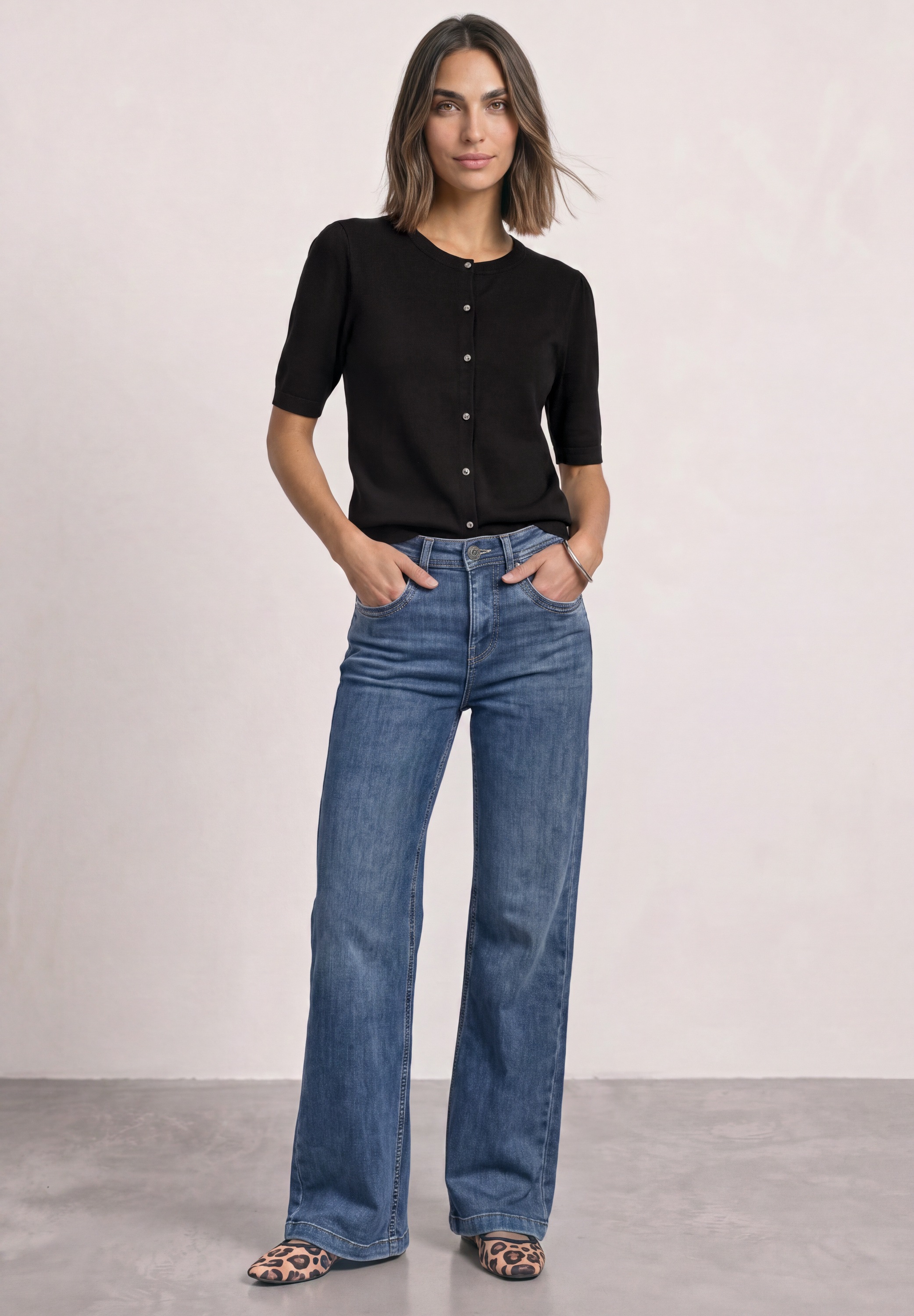 STREET ONE Cardigan mit Rundhalsausschnitt