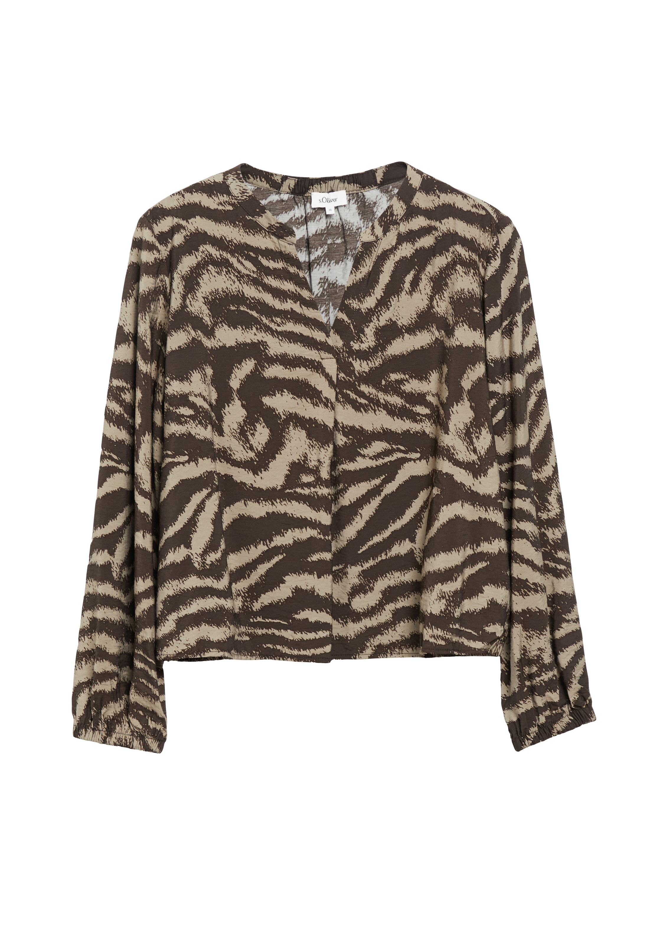 s.Oliver Langarmbluse im Tunika-Look / Splitneck