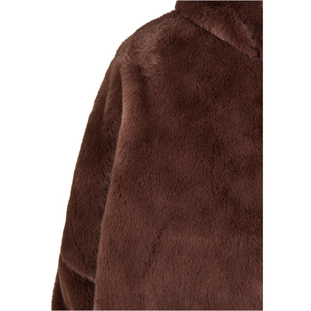 Fubu Collegejacke »Fubu Damen FW224-022-1 Signature Rhinestone Fur Jacket brown«, (1 St.), mit Kapuze