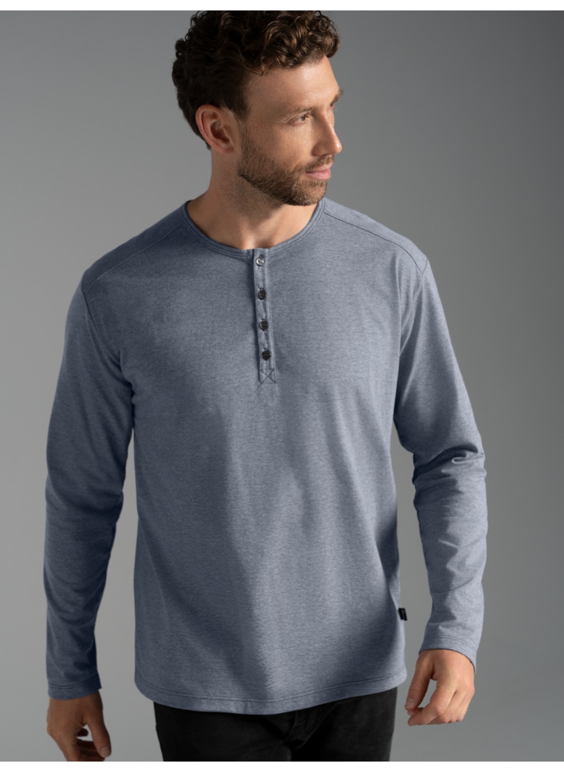 Trigema Longsleeve »TRIGEMA Langarmshirt mit Knopfleiste«, (1 tlg.)
