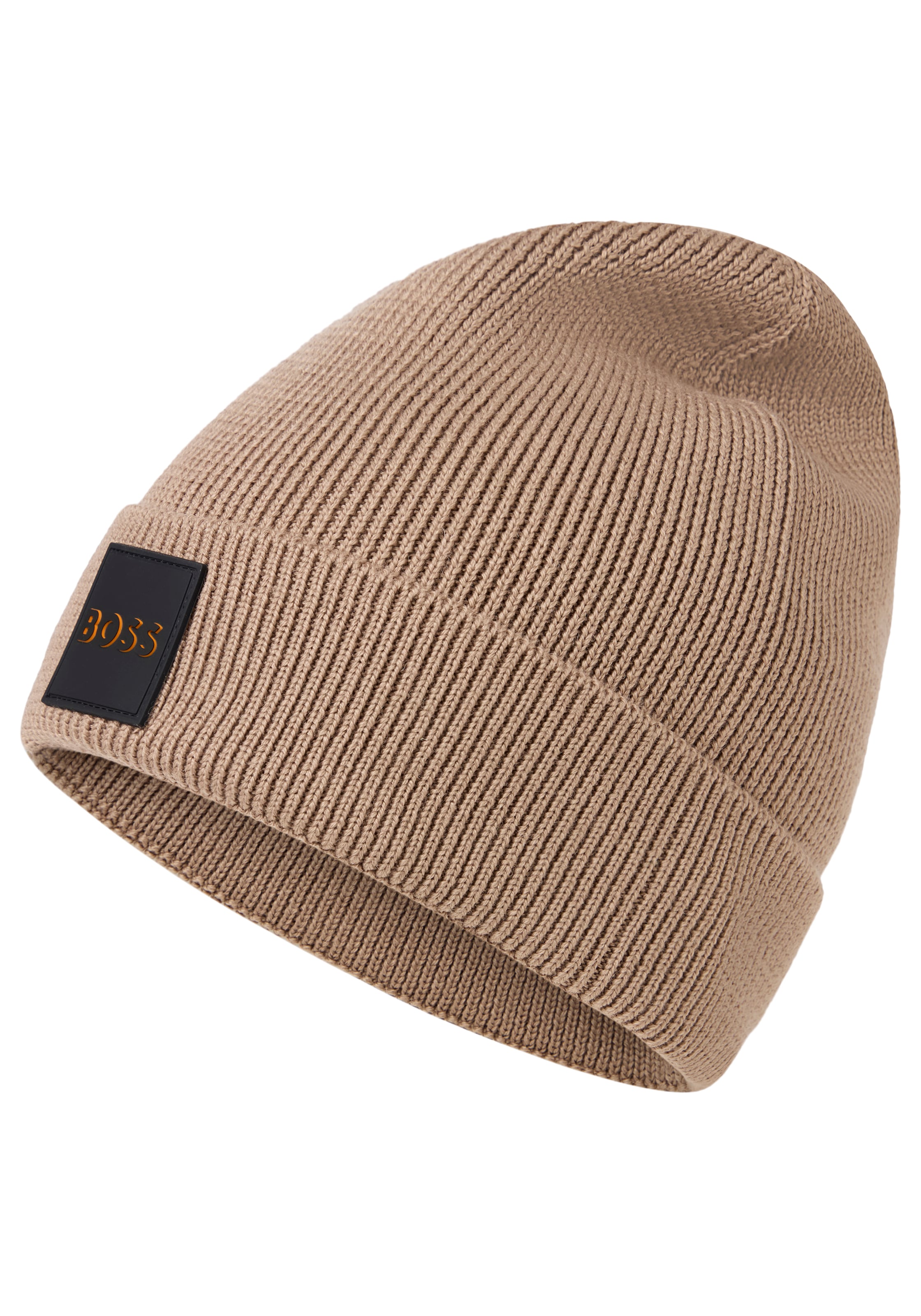BOSS ORANGE Strickmütze "Foxxy Hat", mit Label-Aufnäher günstig online kaufen