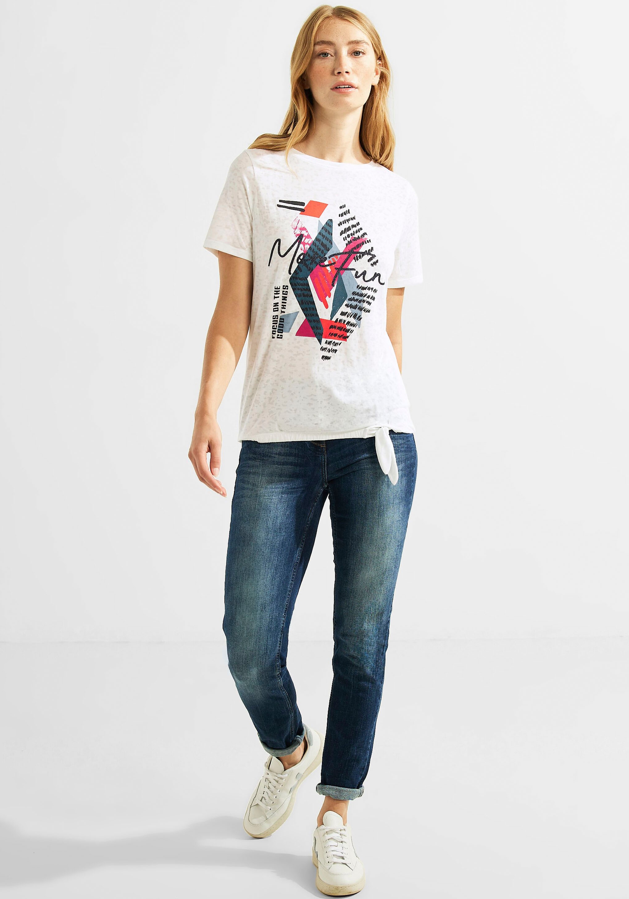 Cecil T-Shirt, im Burn-Out-Design für | kaufen BAUR
