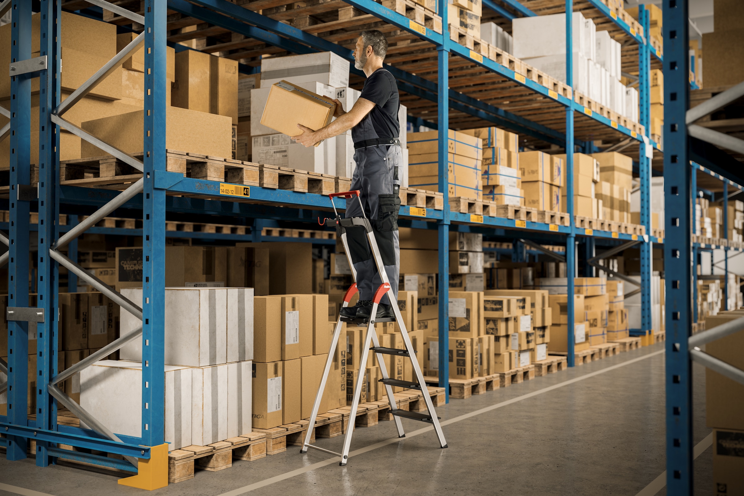 Hailo Stehleiter »L100 TopLine« Alu-Sicherheits-Stehleiter  4 Stufen