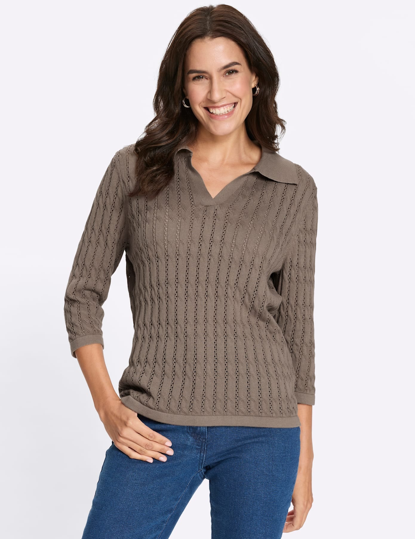 Inspirationen Polokragenpullover »Polopullover«