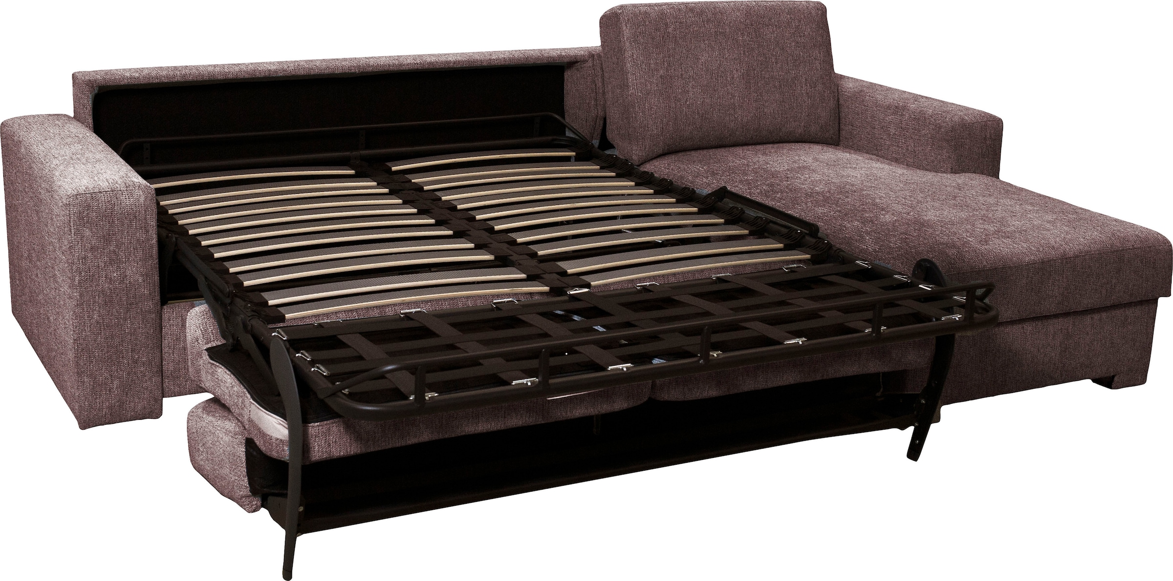 Home affaire Ecksofa »Roma "M" Matratzenhöhe 14 cm, Dauerschlaffunktion, mit Unterfederung,«, Liegemaße ca 143x198 cm, L-Form