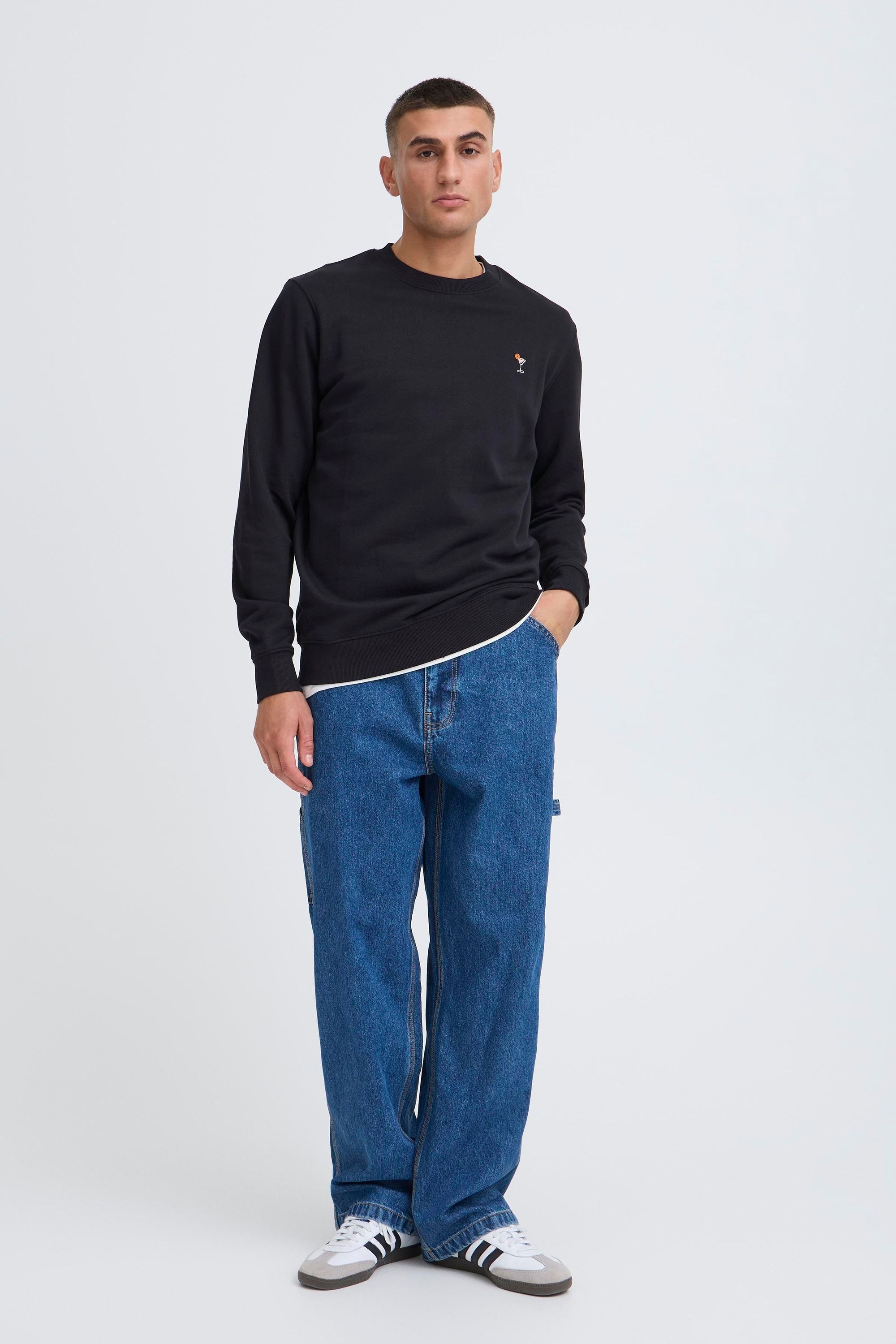 Solid Rundhalspullover "Rundhalspullover SDNOOAM" günstig online kaufen