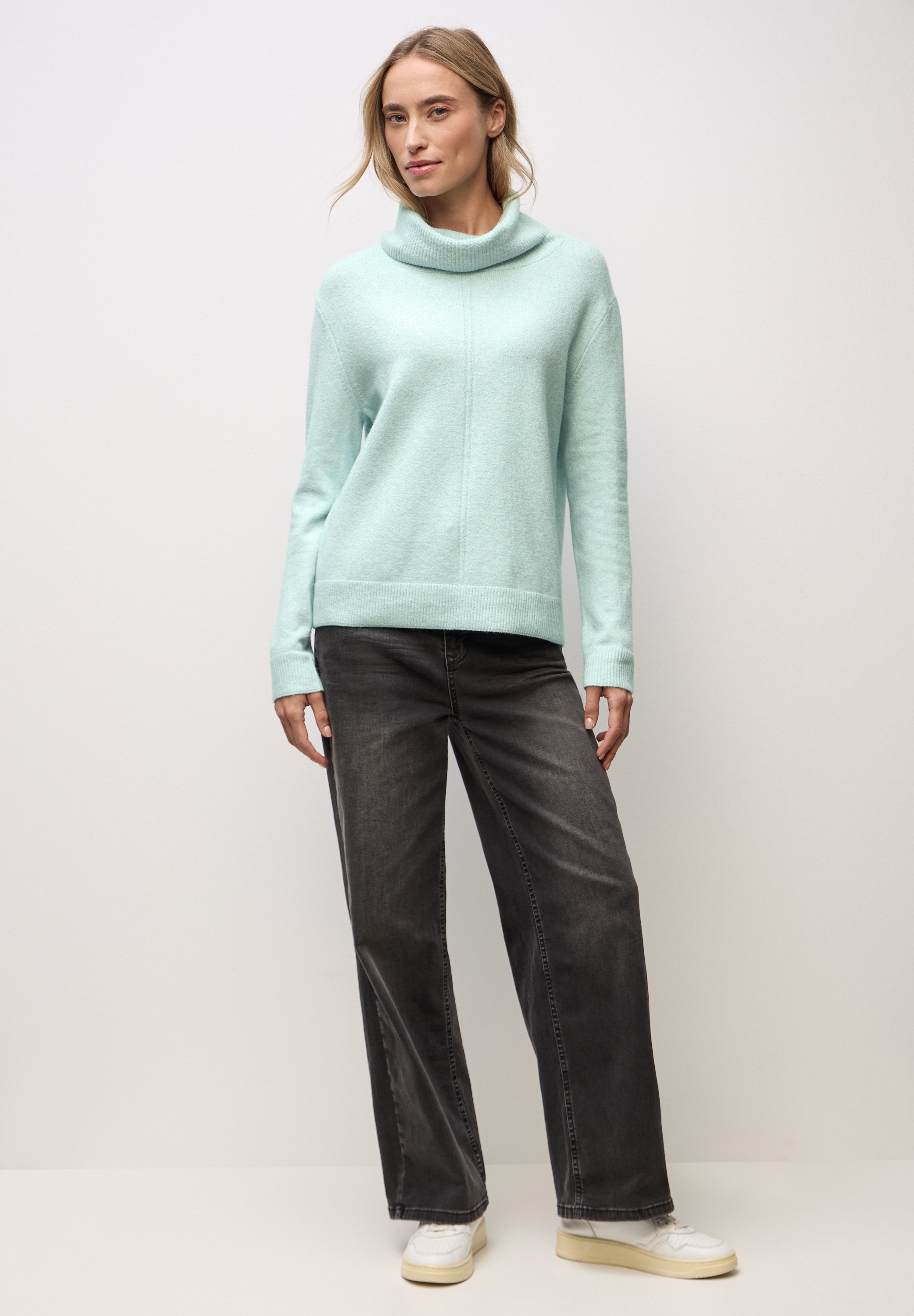 Thumbnail - STREET ONE Rollkragenpullover im soften Baumwoll-Mix