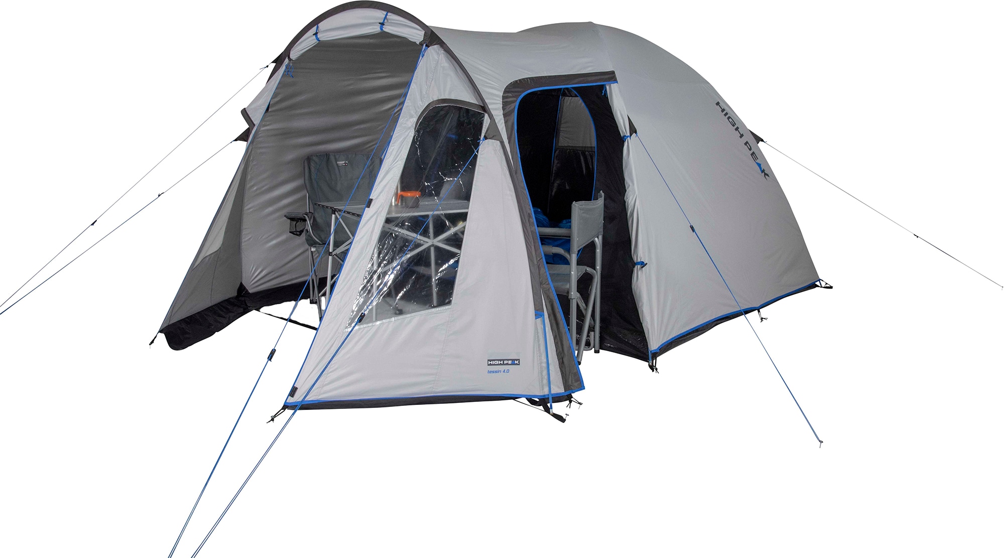 High Peak Kuppelzelt »Zelt Tessin 4.0«, 4 Personen, (mit Transporttasche)