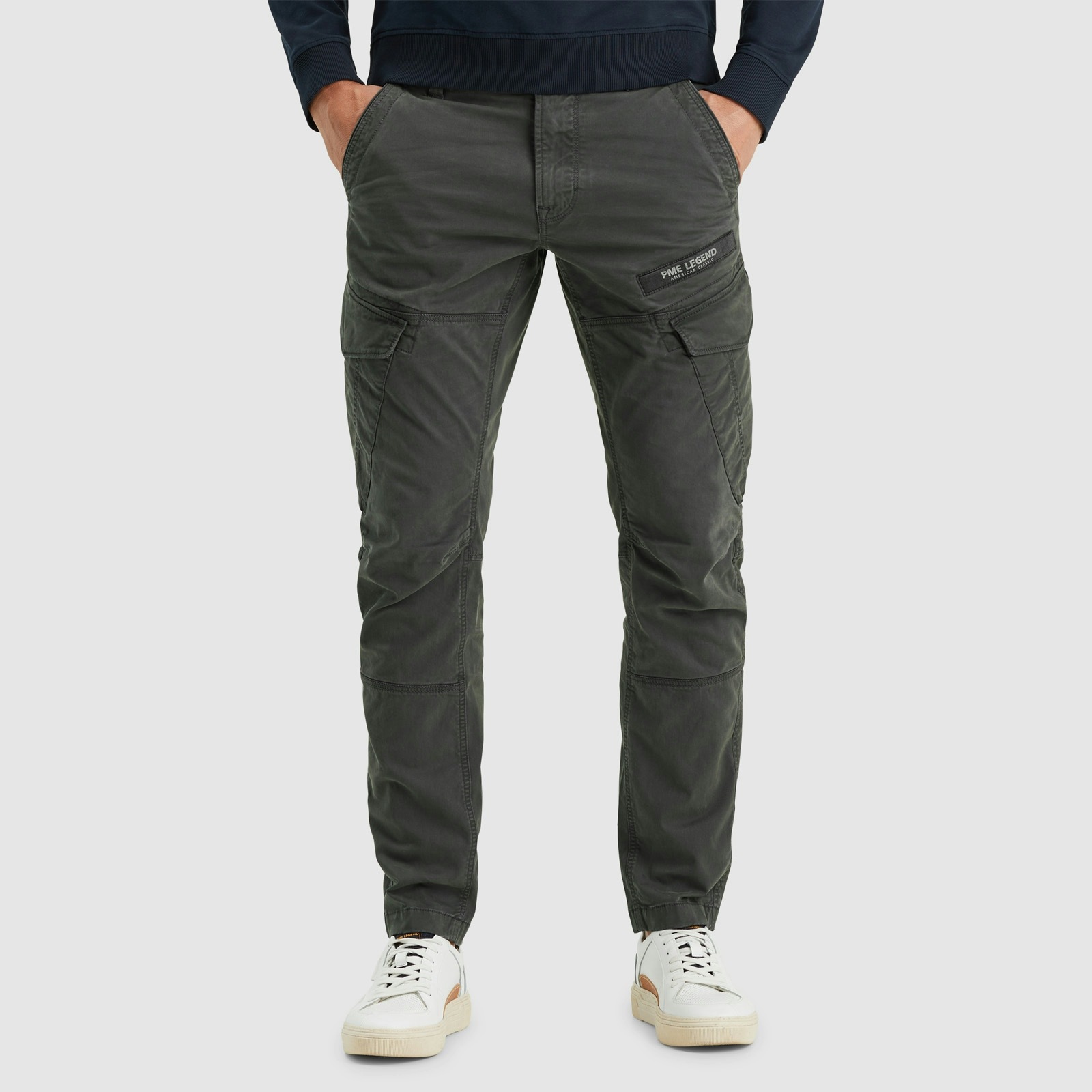 PME LEGEND Cargohose - Cargohose Slim Fit - herbstliche Stoffhose einfarbig günstig online kaufen