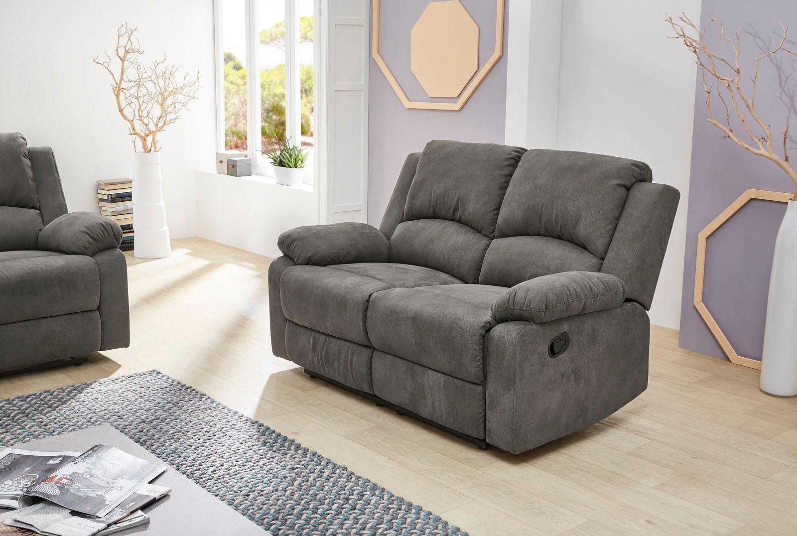 Jockenhöfer Gruppe 2-Sitzer "Dakota, B: 148 cm" mit Relax- & Liegefunktion, günstig online kaufen