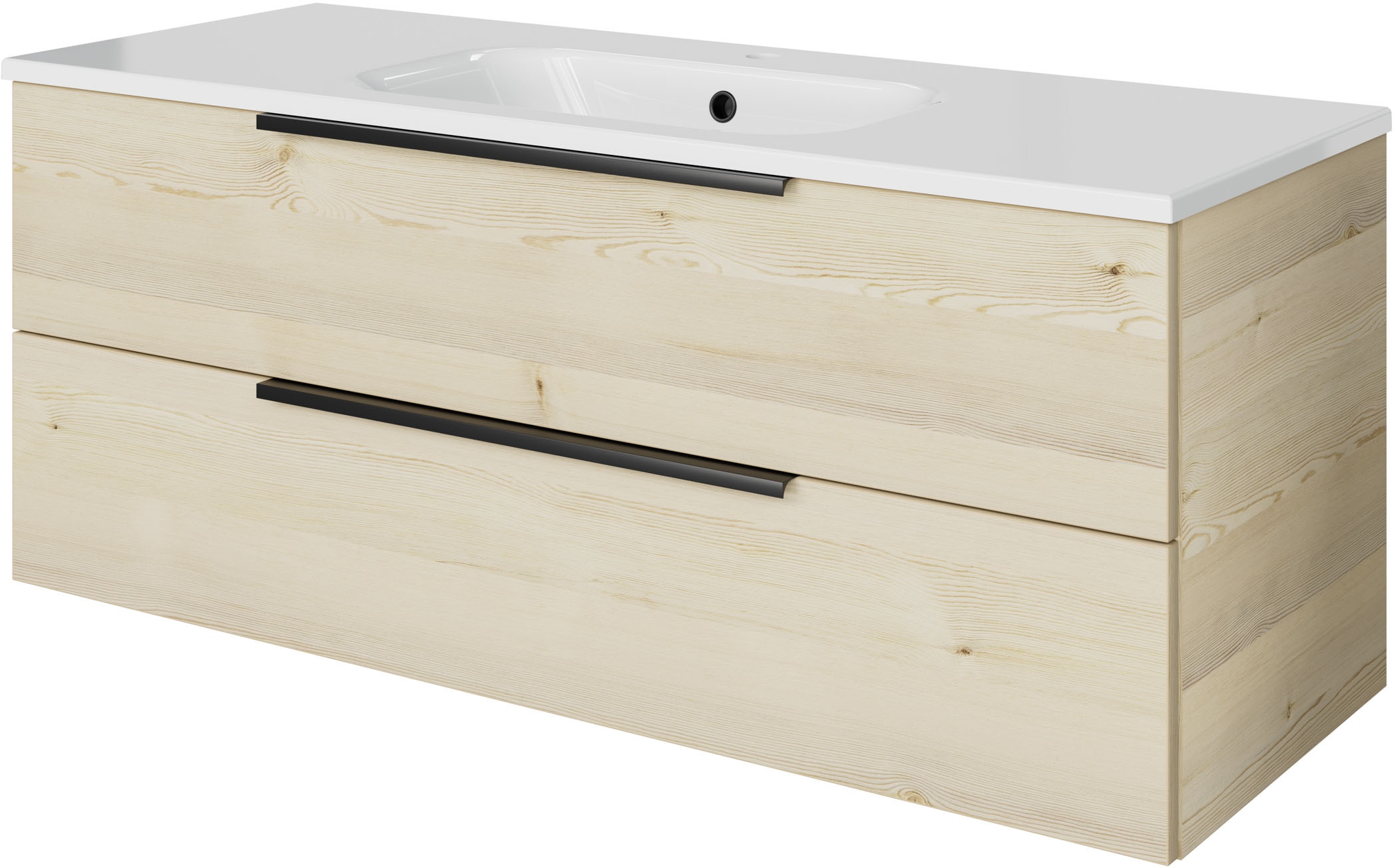 Saphir Badmöbel-Set "Mineralmarmor-Waschtisch mit Waschtischunterschrank" 2 Stk. tlg.