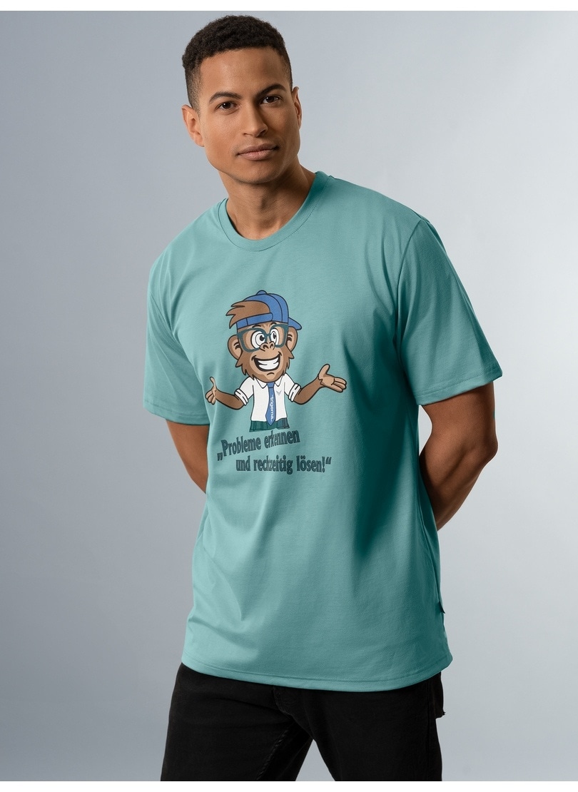 Trigema T-Shirt "TRIGEMA Spruch Shirt mit lustigem Affen-Print", (1 tlg.) günstig online kaufen