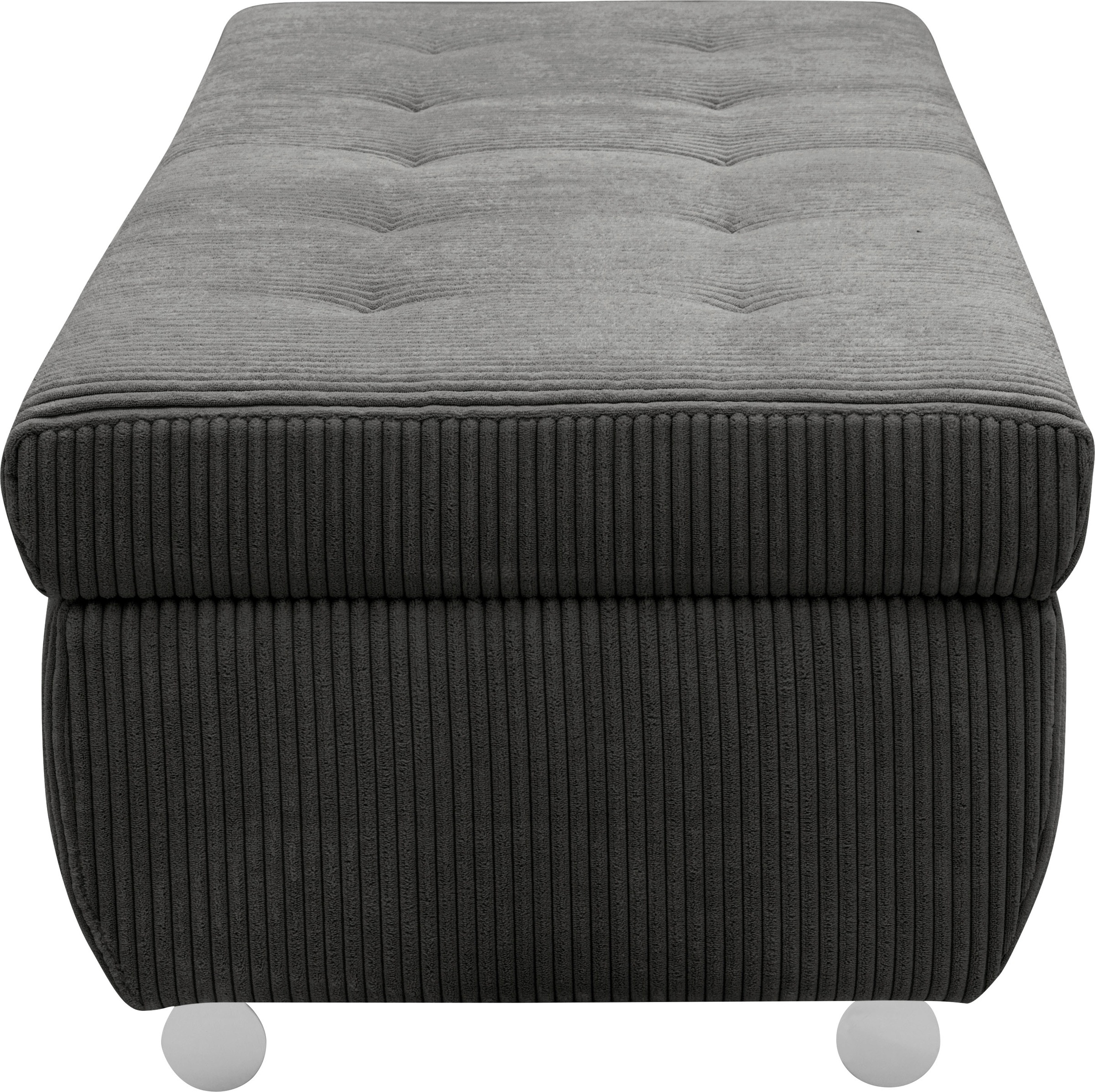 DOMO collection Hocker »Treviso XXL: B/T/H: 161/60/41 cm«, mit Stauraum, auch in Cord, passend zur Serie, moderne Steppung