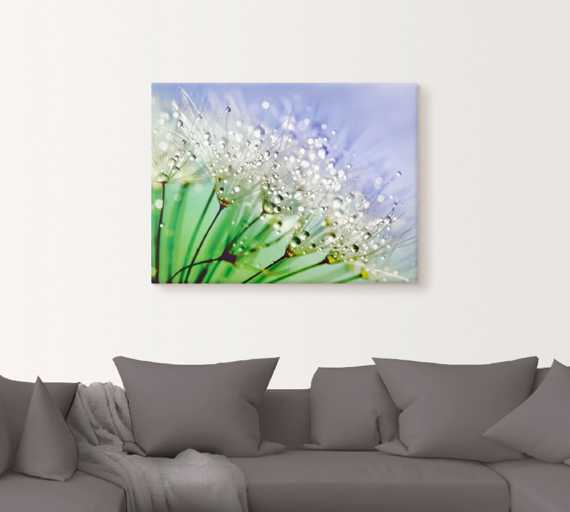 Artland "Glitzernde Pusteblume III" Blumen 1 Stk. tlg. als Leinwandbild, Po günstig online kaufen