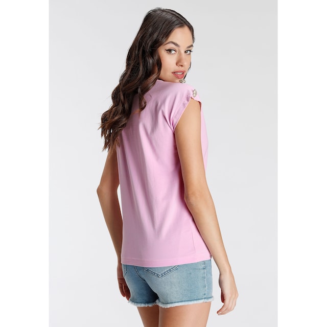 Melrose T-Shirt, mit Herzknöpfen an den Schultern online bestellen | BAUR