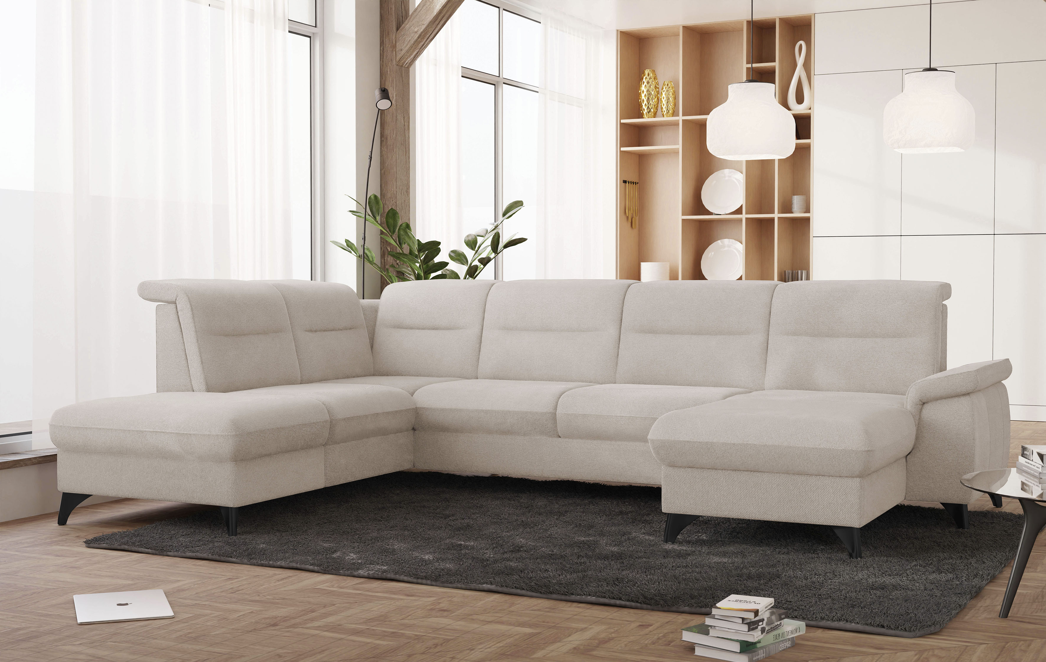 sit&more Wohnlandschaft "Astoria U-Form" wahlweise mit motorischer Relaxfunktion