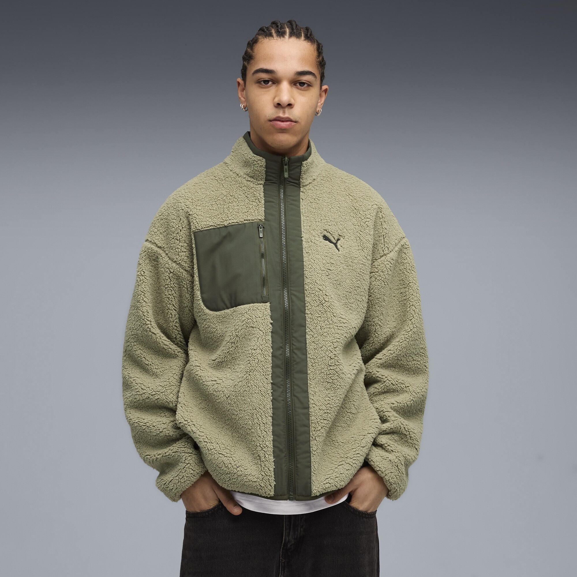 PUMA Winterjacke »Hybrid Sherpa Wendbare Jacke Herren«