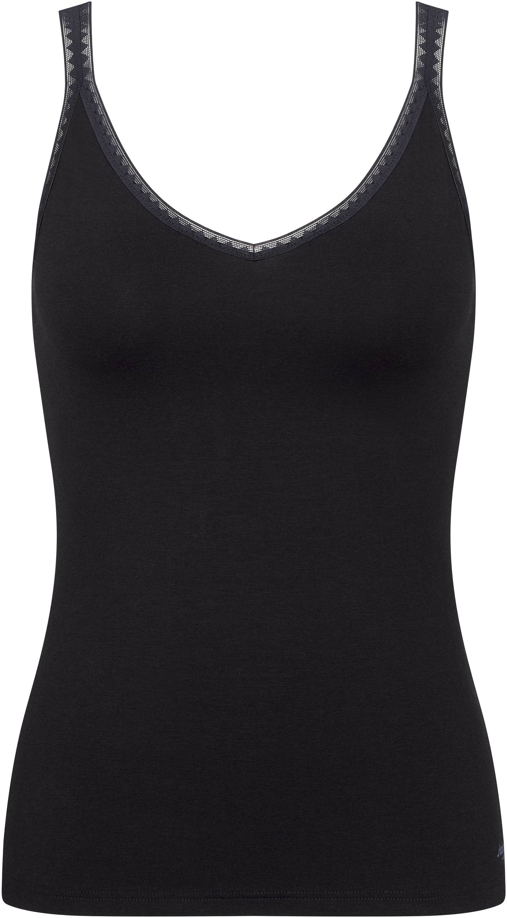 Thumbnail - sloggi Unterhemd "GO" 2er Pack, 2 tlg., zarte Spitze, Baumwollmischung, V-Ausschnitt, weich