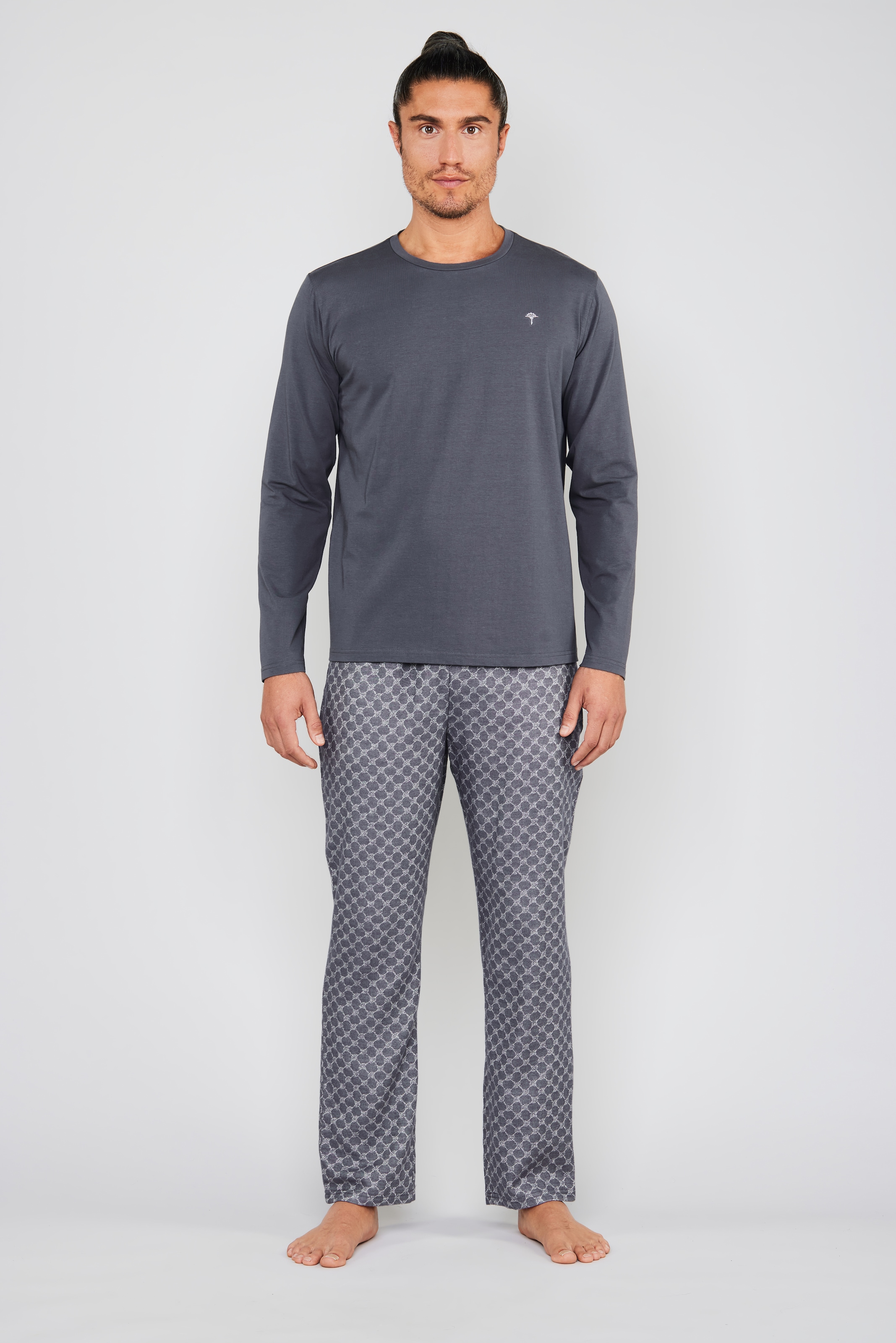 Marc O'Polo Langarmshirt, Rundhalsausschnitt, Langarm, Bauwoll-Mix, Regular Fit