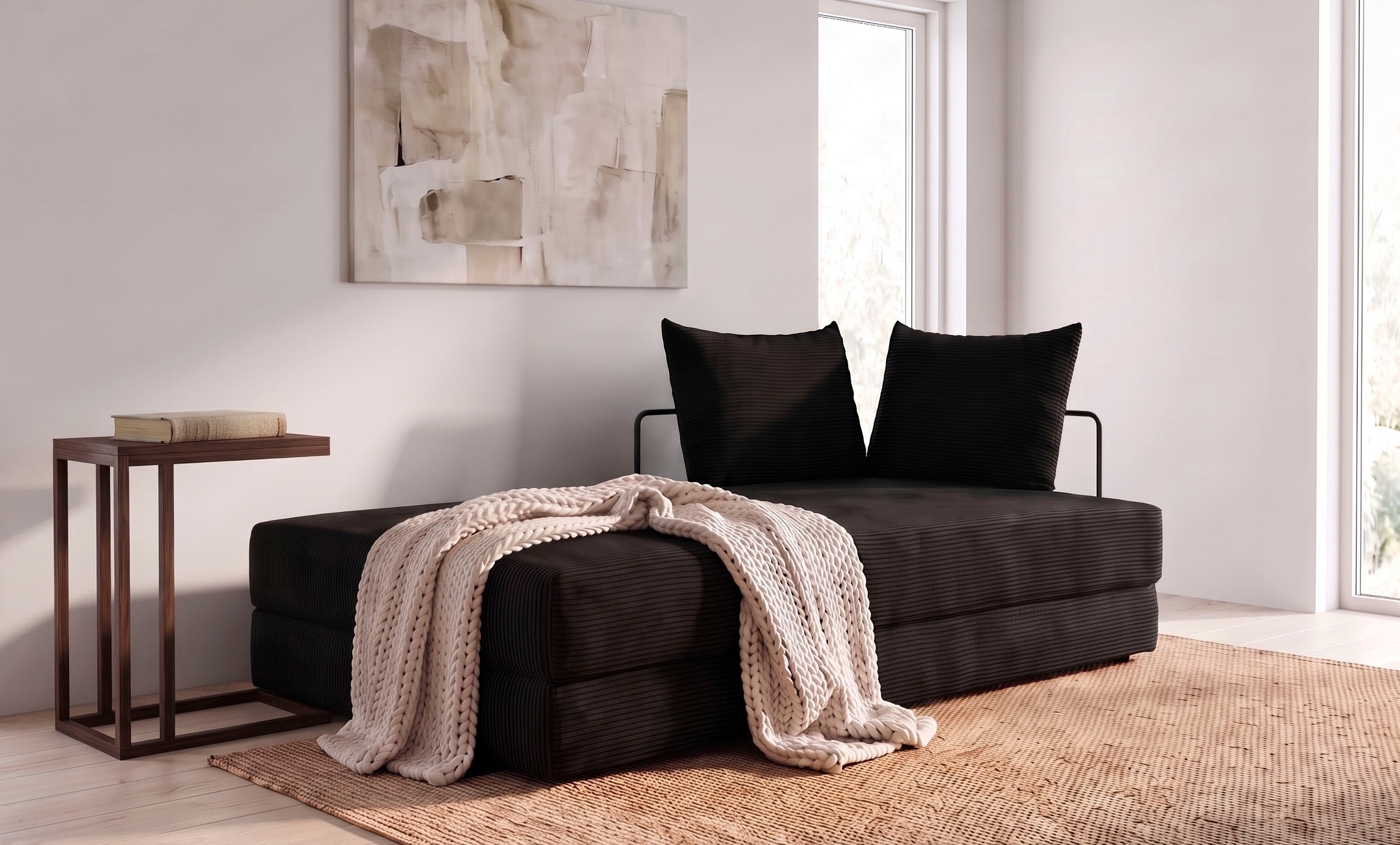 OTTO home Schlafsofa »Benny, Gästebett 181x198 cm, in 2 Qualitäten mit Zierkissen« CLASSIC - Bonnellfedern - ideal als Gästebett