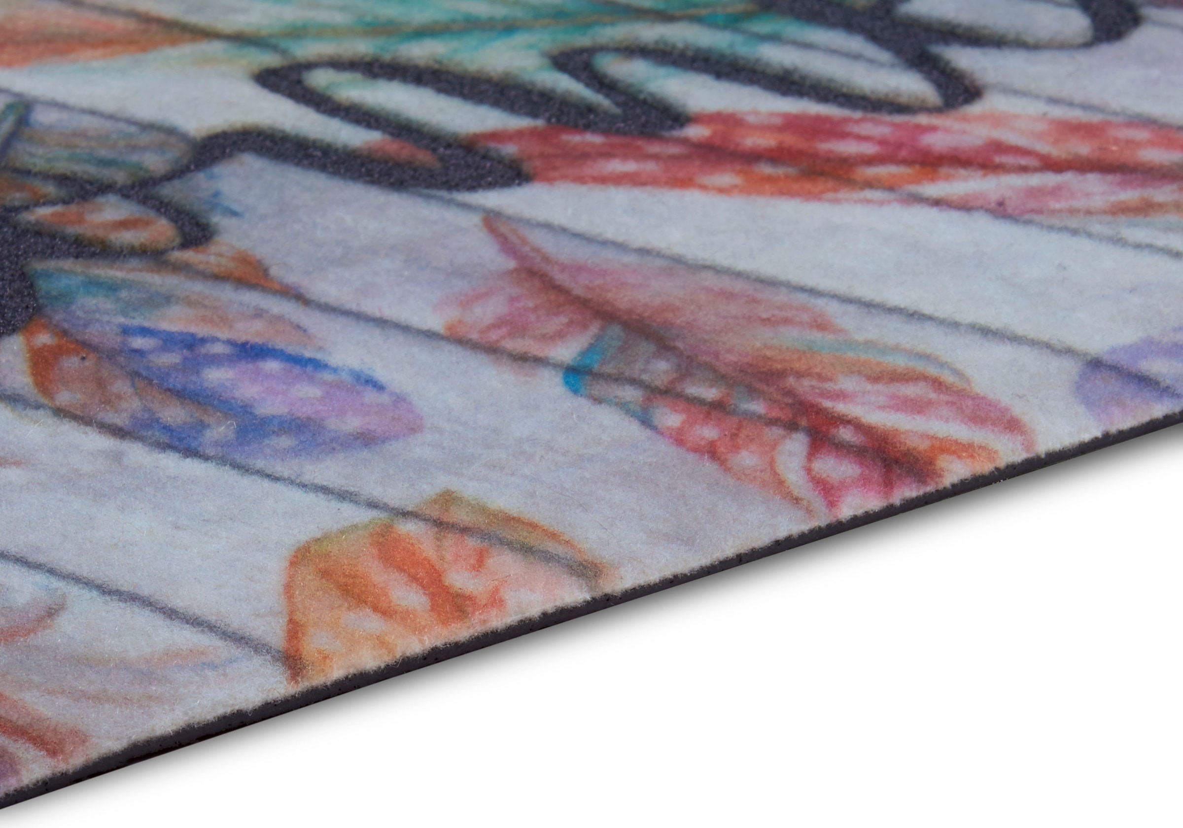 my home Fußmatte Eingang, rechteckig, mit BAUR rutschfest, | Rechnung Schmutzfang auf Türvorleger, Floral, Schrift, »Welcome«
