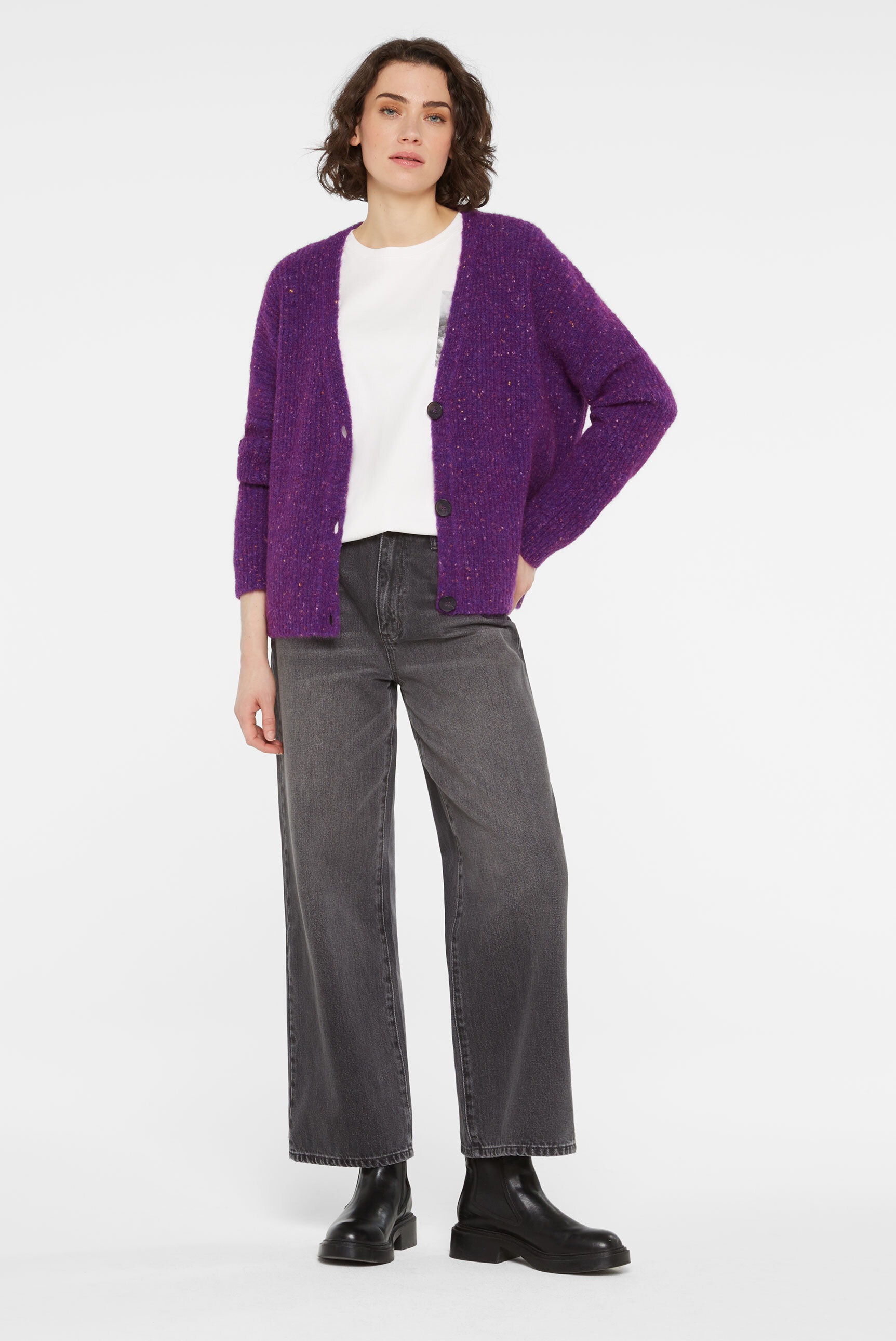 SENSES.THE LABEL Cardigan im Rippstrickmuster