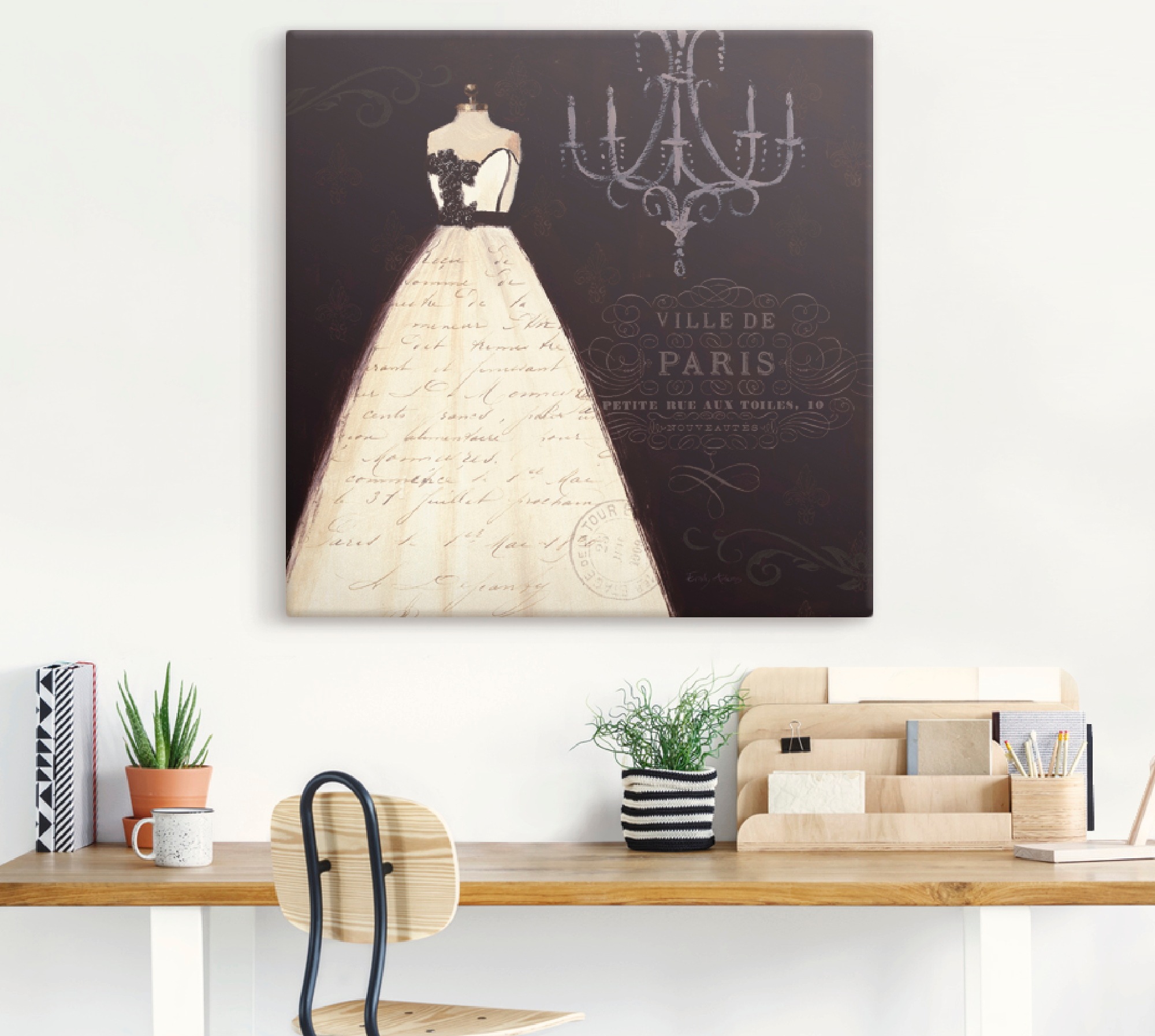 Artland Leinwandbild "Französisches Modelabel I" Mode 1 Stk. tlg. auf Holzr günstig online kaufen