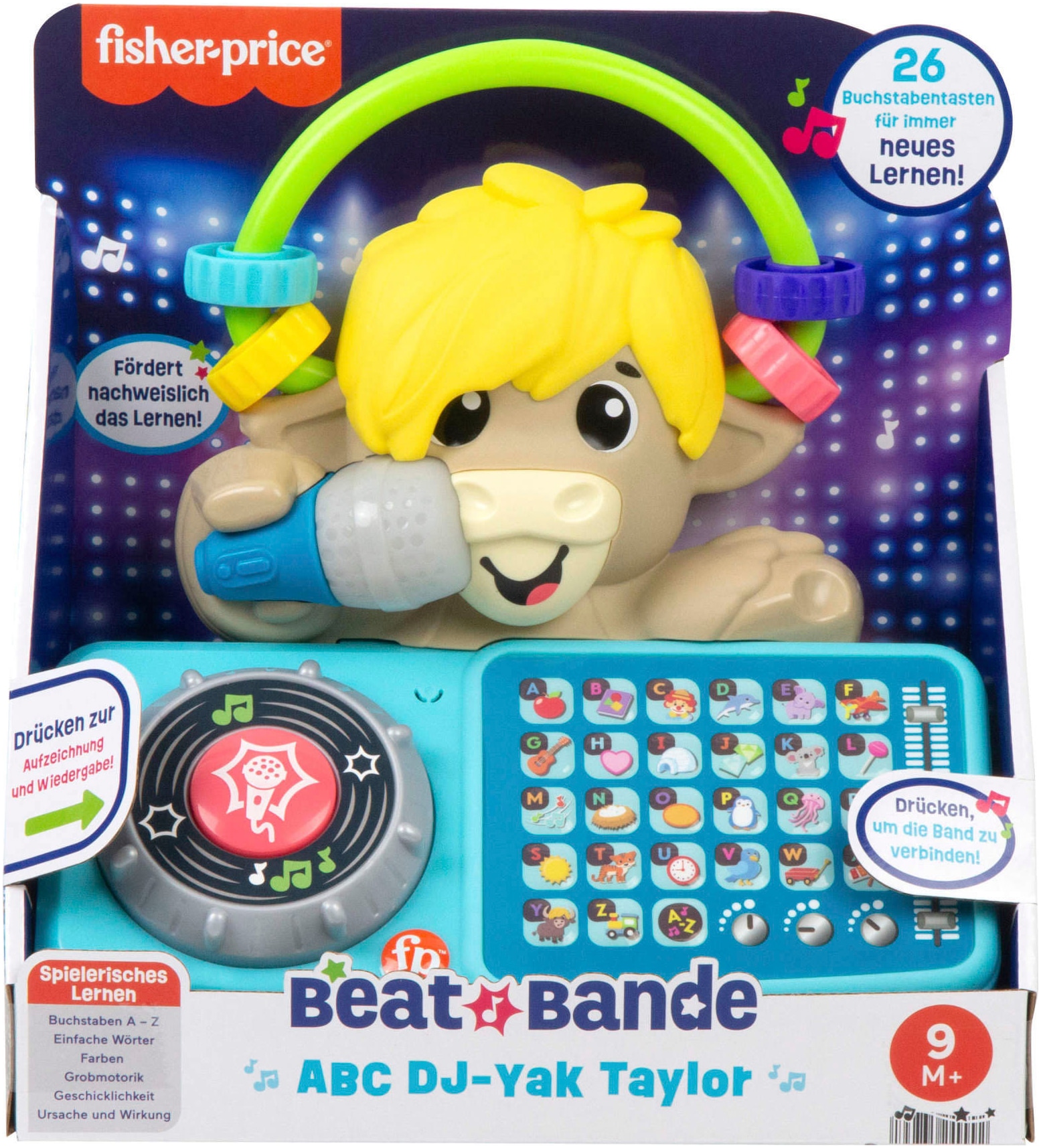 Fisher-Price® Lernspielzeug »Beat Bande ABC DJ-Yak Taylor«, mit Licht und Sound