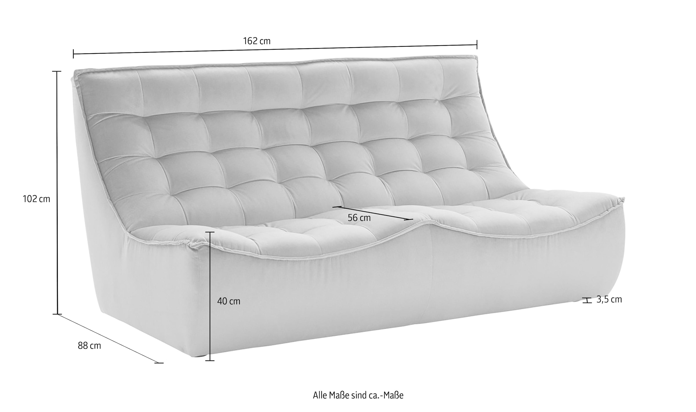 CALIA ITALIA 2-Sitzer »Banjo, italienisches Doppelsofa, als 2-Sitzer oder als Modulsofa«, Design und Komfort im Einklang