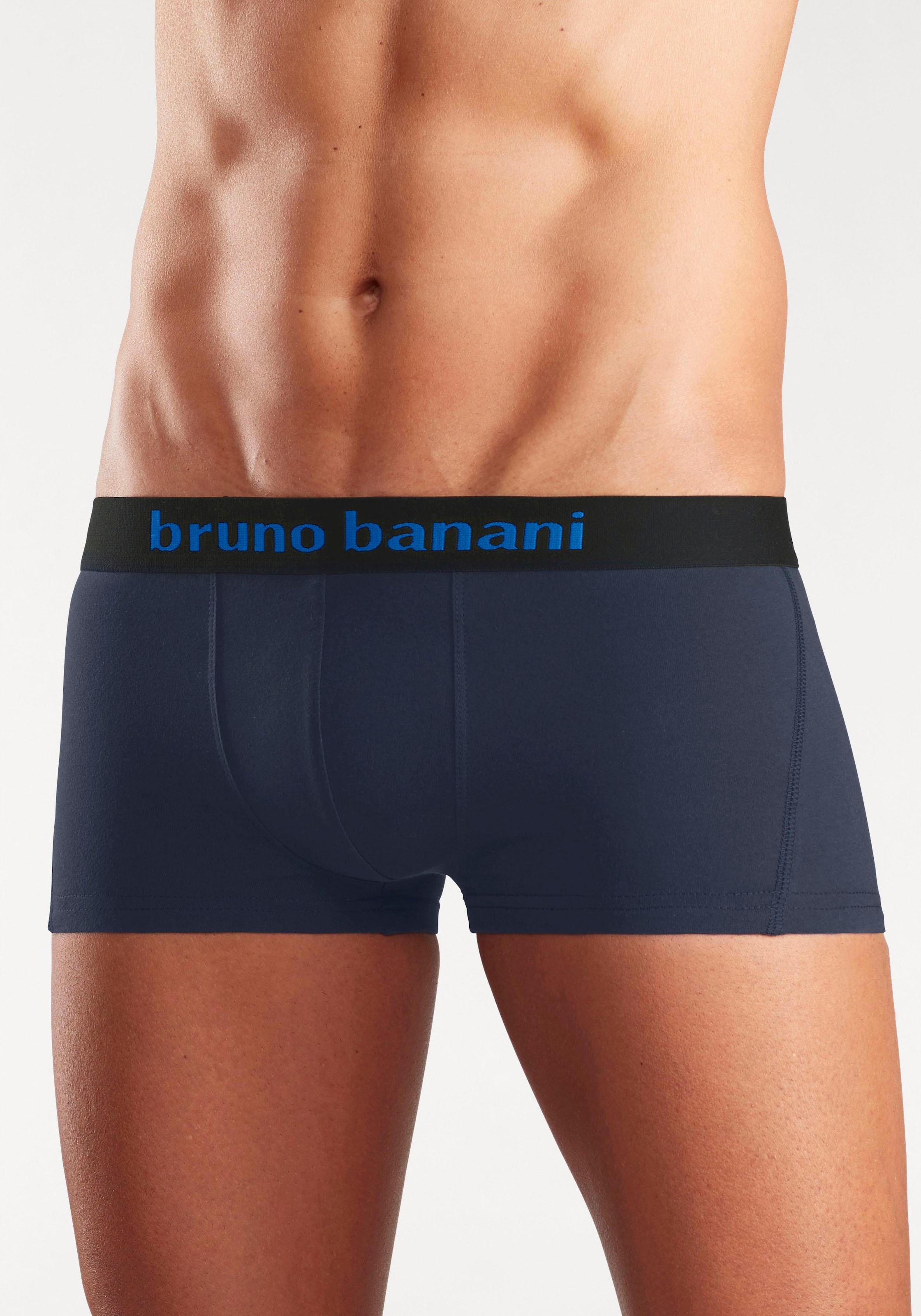 Bruno Banani Boxershorts, (Packung, 4 St.), in Hipster-Form mit Logo Webbund