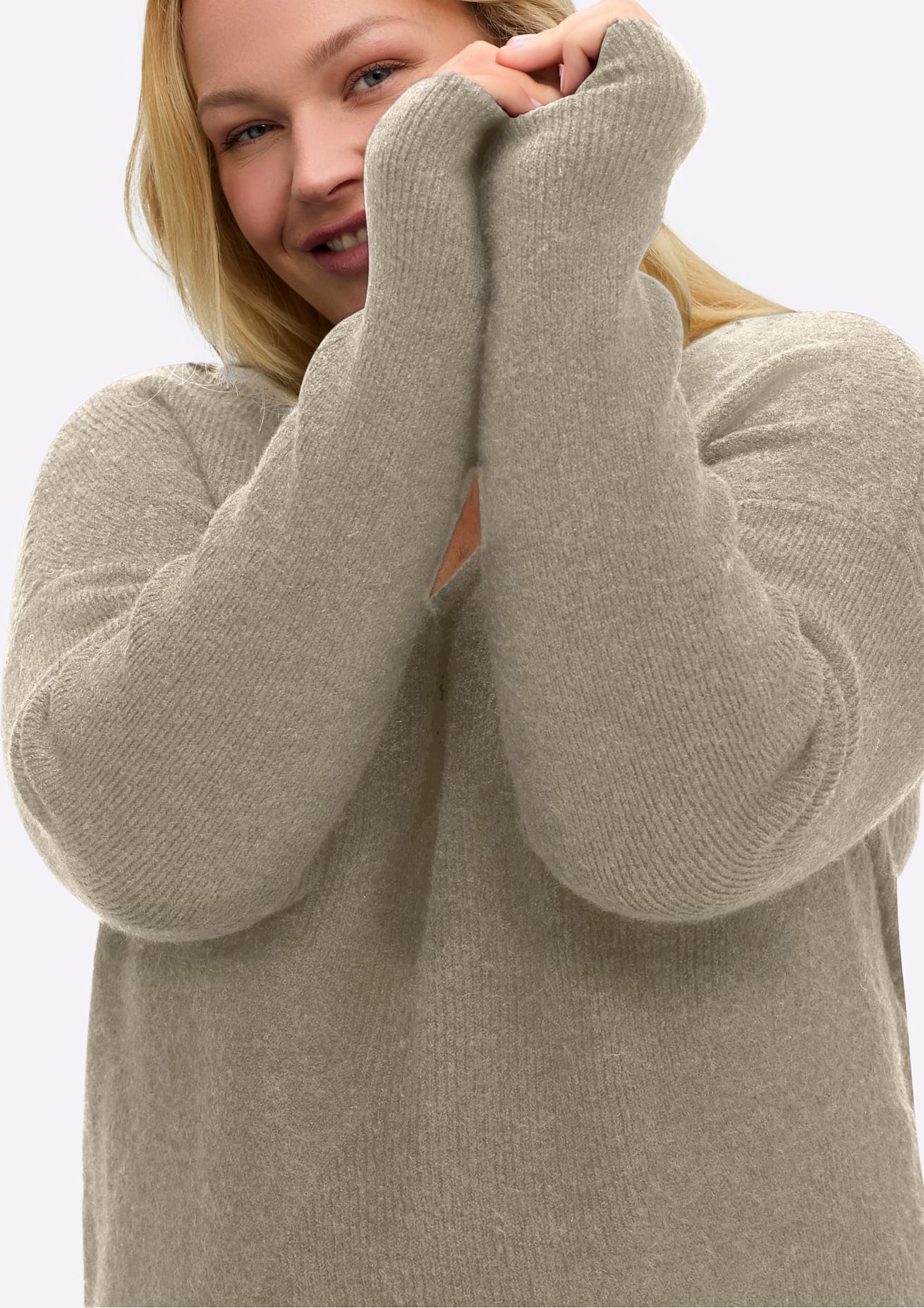 Sheego V-Ausschnitt-Pullover »Pullover«