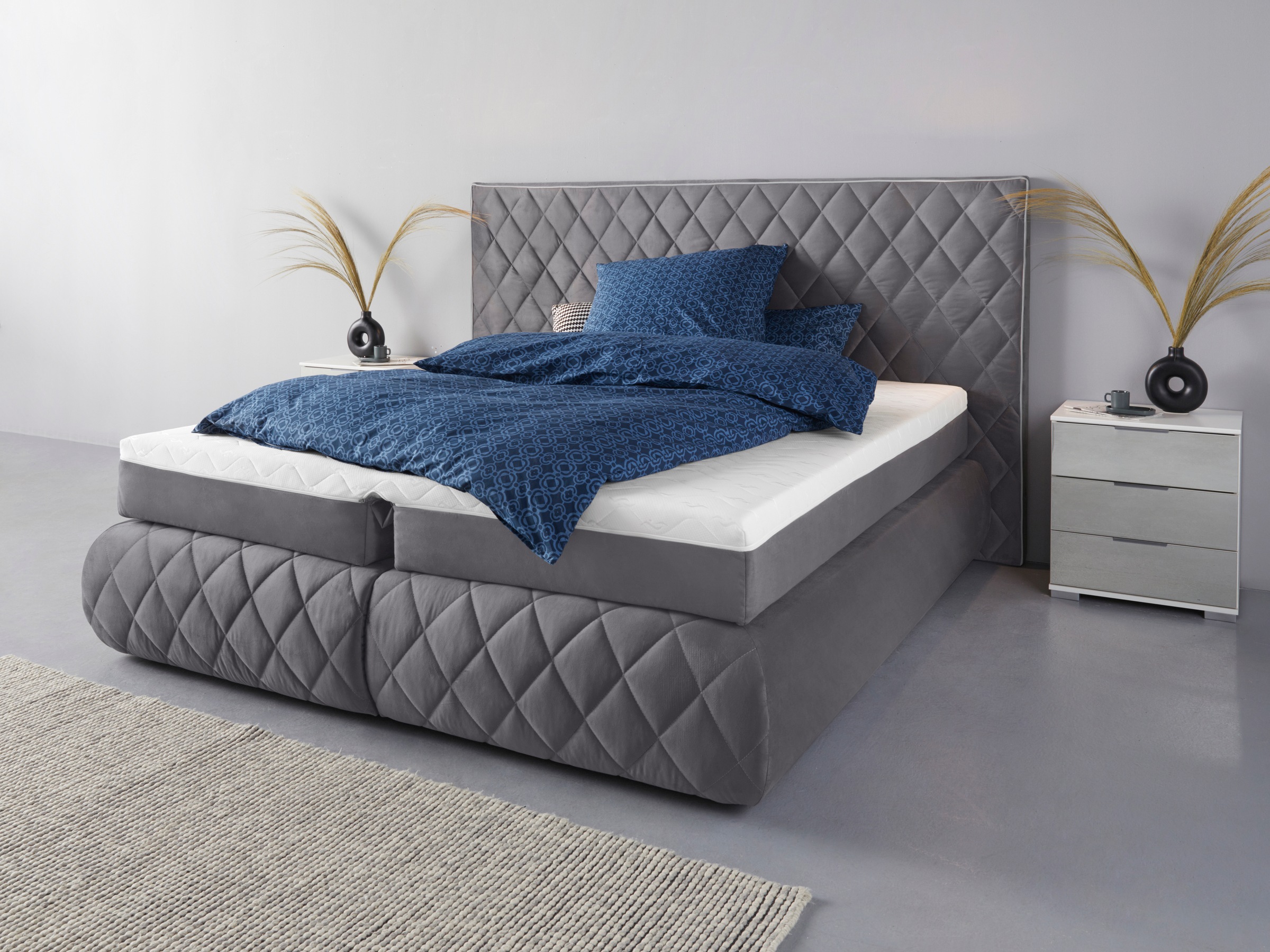 Places of Style Boxspringbett Alaric, wahlweise mit und ohne LED-Beleuchtun günstig online kaufen