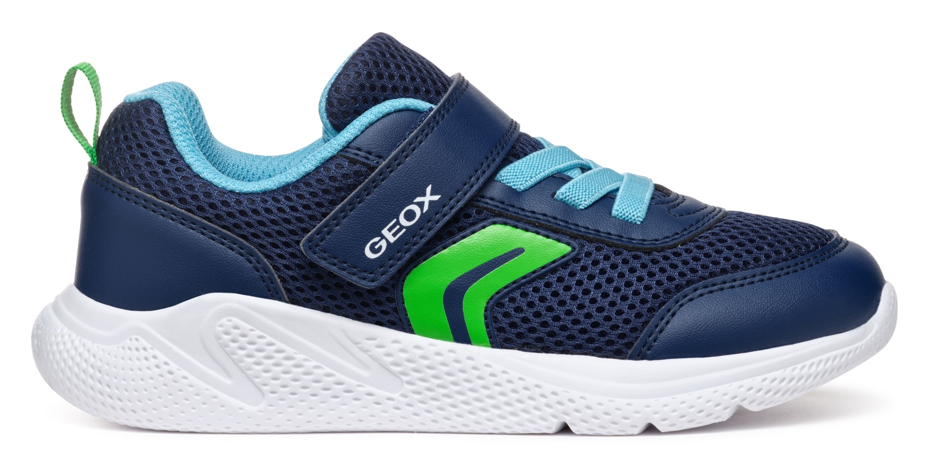 Geox Sneaker »J SPRINTYE BOY«, Klettschuh, Freizeitschuh, Jungenschuh mit elastischen Schnürsenkeln