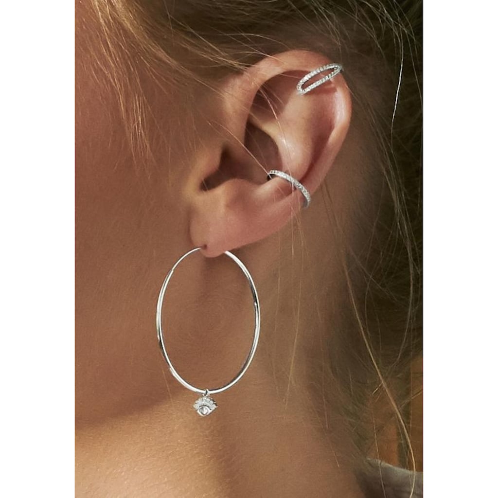 XENOX Ohrklemme »Schmuck Geschenk Earcuff, Beach Trophies, XS4213«, mit Zirkonia (synth.)