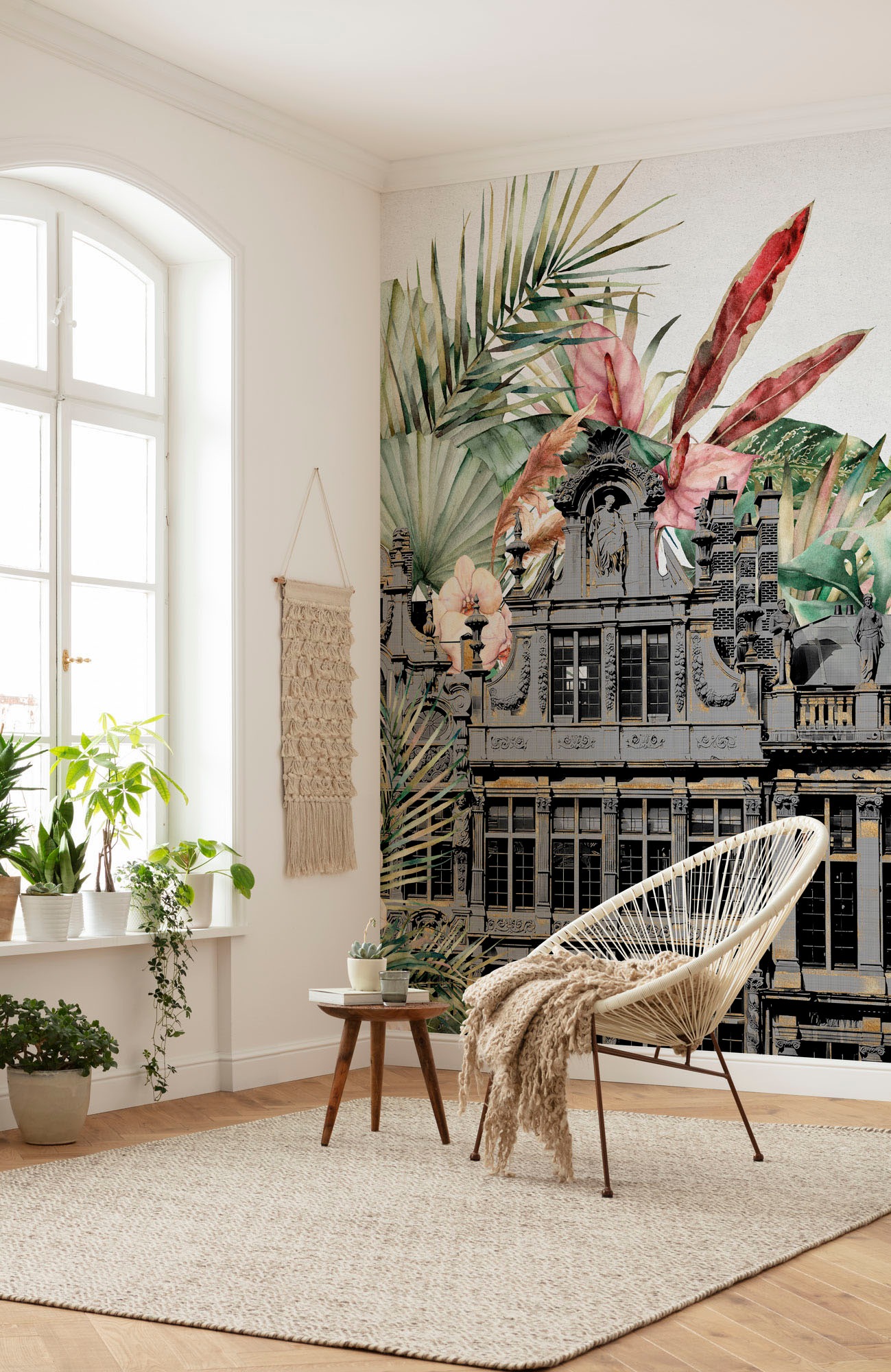 Komar Fototapete »Digitaldruck Vlies - Tropical Palace - Größe 300 x 250 cm«, bedruckt, Wohnzimmer, Schlafzimmer