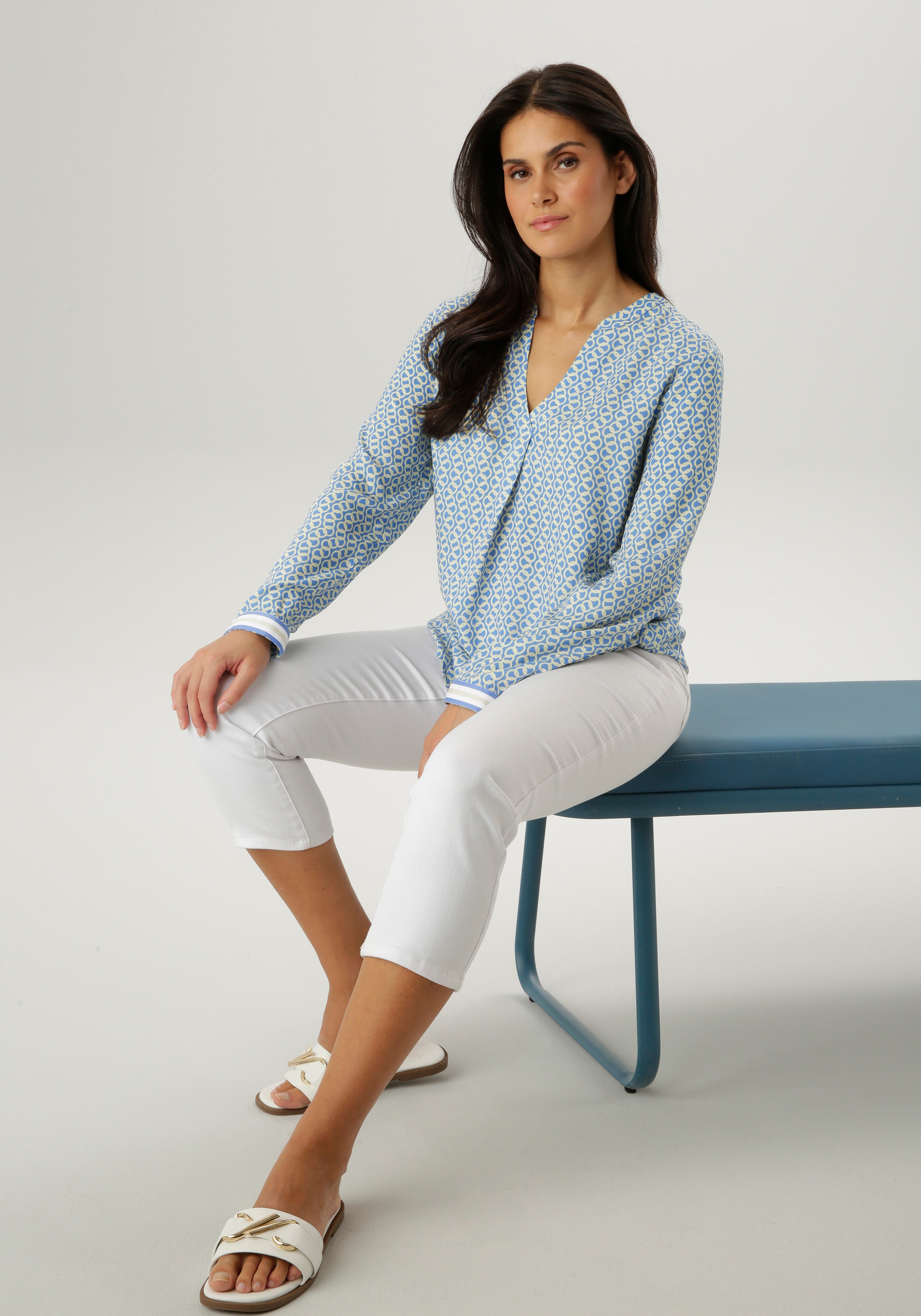 Aniston SELECTED Schlupfbluse mit modischer Kettenmusterung- NEUE KOLLEKTION