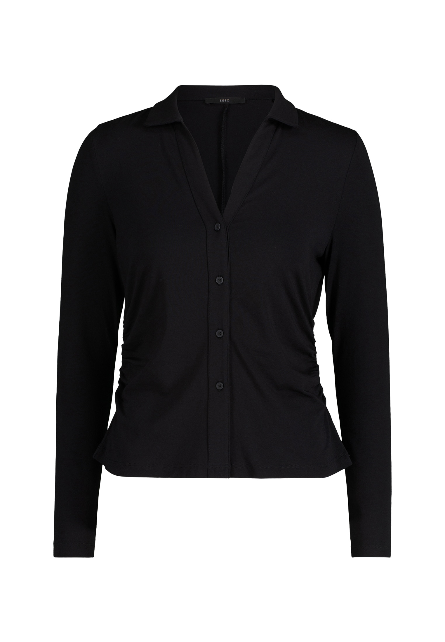 Zero Kurzarmshirt »zero Shirt mit Knopfleiste«, (1 tlg.), Knopfleiste