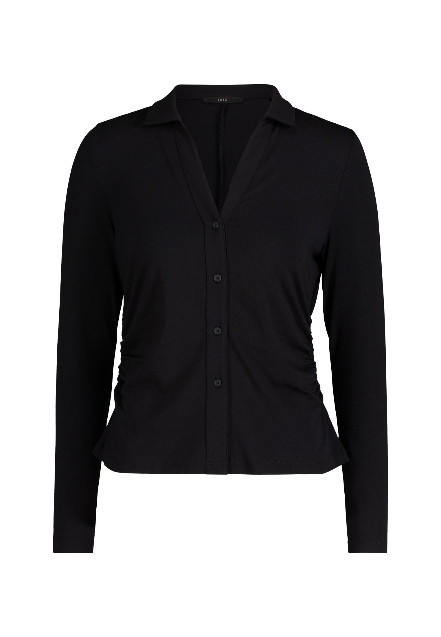 Zero Kurzarmshirt "zero Damen Shirt mit Knopfleiste", (1 tlg.), Knopfleiste günstig online kaufen