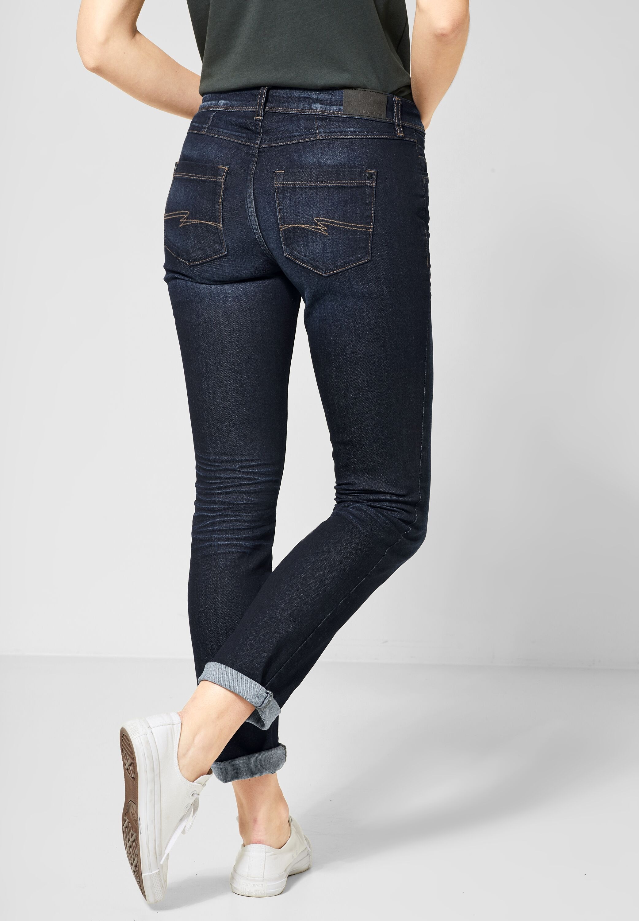 STREET ONE Loose-fit-Jeans, mit Crinkles