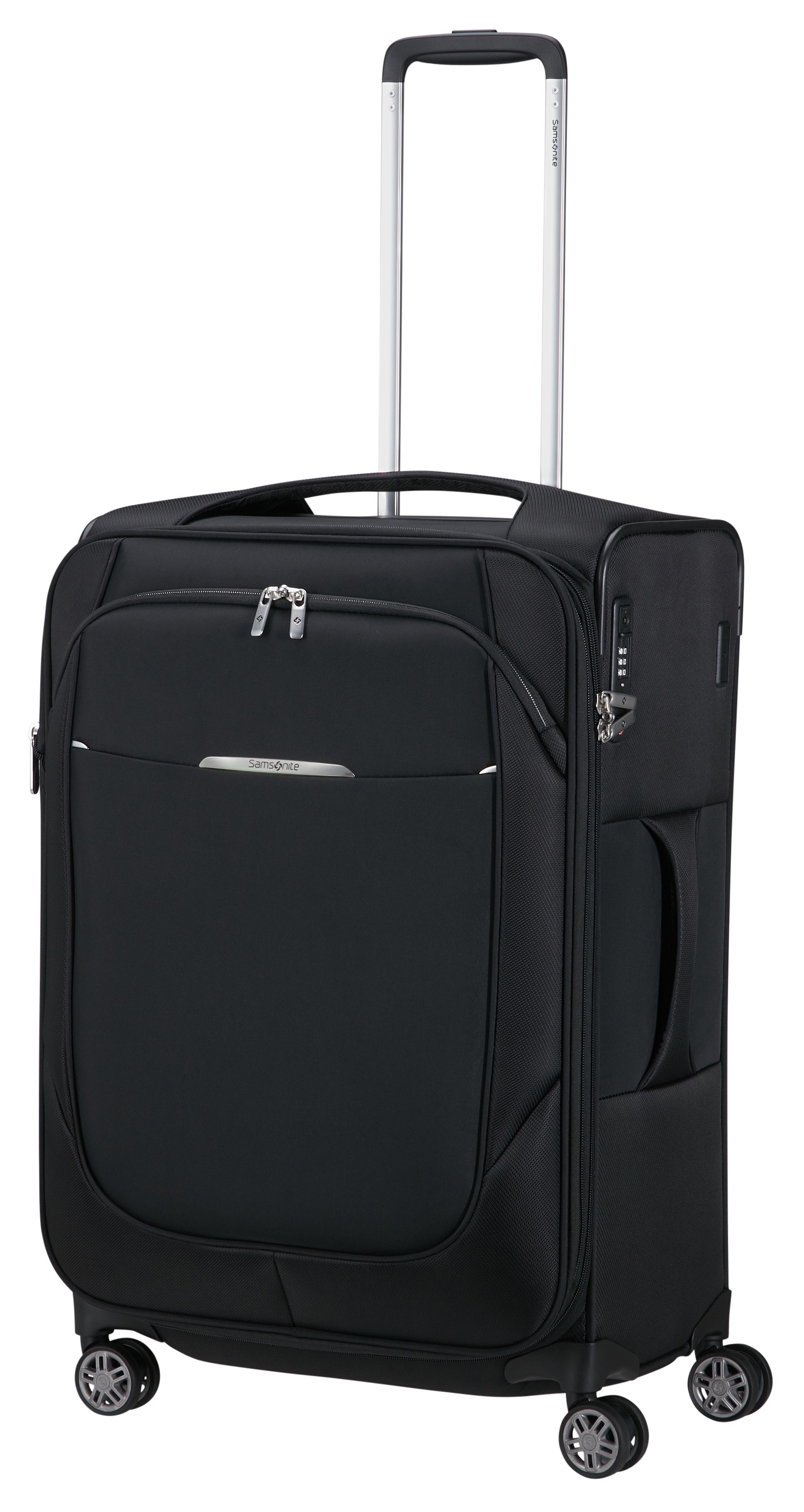 Samsonite Weichgepäck-Trolley »RE-LITE, verschiedene Größen und Farben«, (Set, 2 St., mit 2 Packwürfeln), 4 Rollen, Reisekoffer TSA-Schloss Stickerbogen Volumenerweiterung Laptopfach