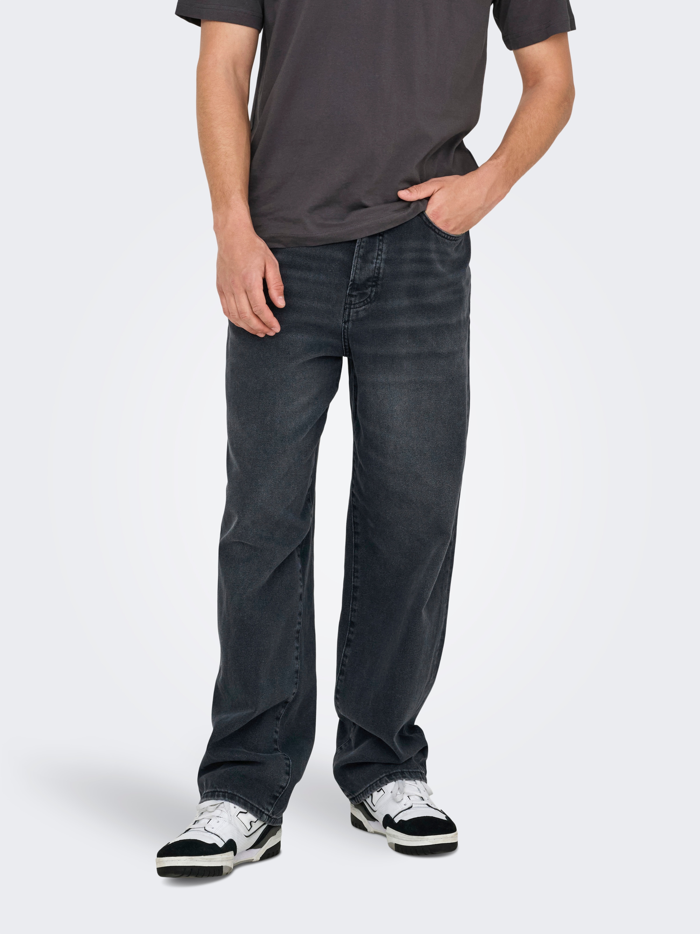 ONLY & SONS Relax-fit-Jeans "ONSFADE LOOSE BOX TAI DNM MU OTL" Baumwolle, l günstig online kaufen