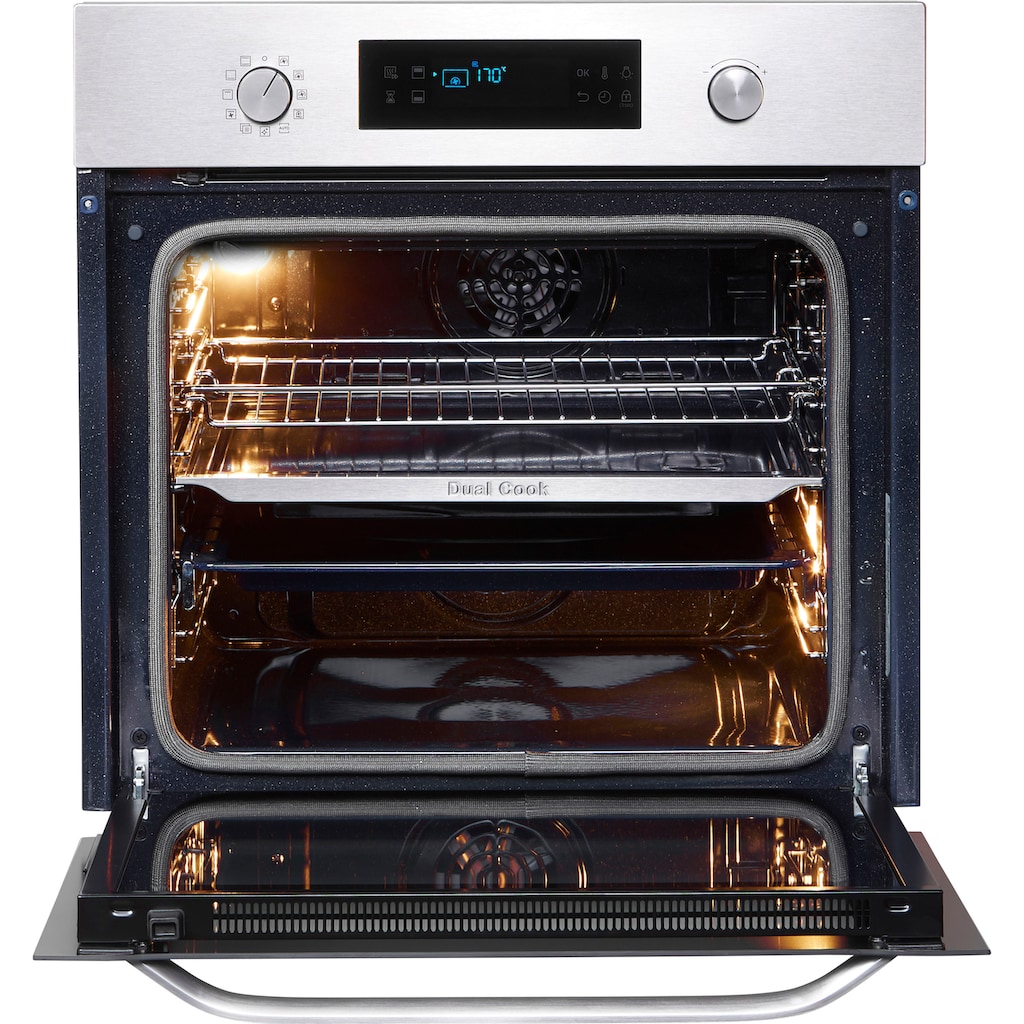 Samsung Backofen-Set »NV70N3571RS + NZ64H37075K«, NV70N3571RS/EG, mit 1-fach-Teleskopauszug, Pyrolyse-Selbstreinigung