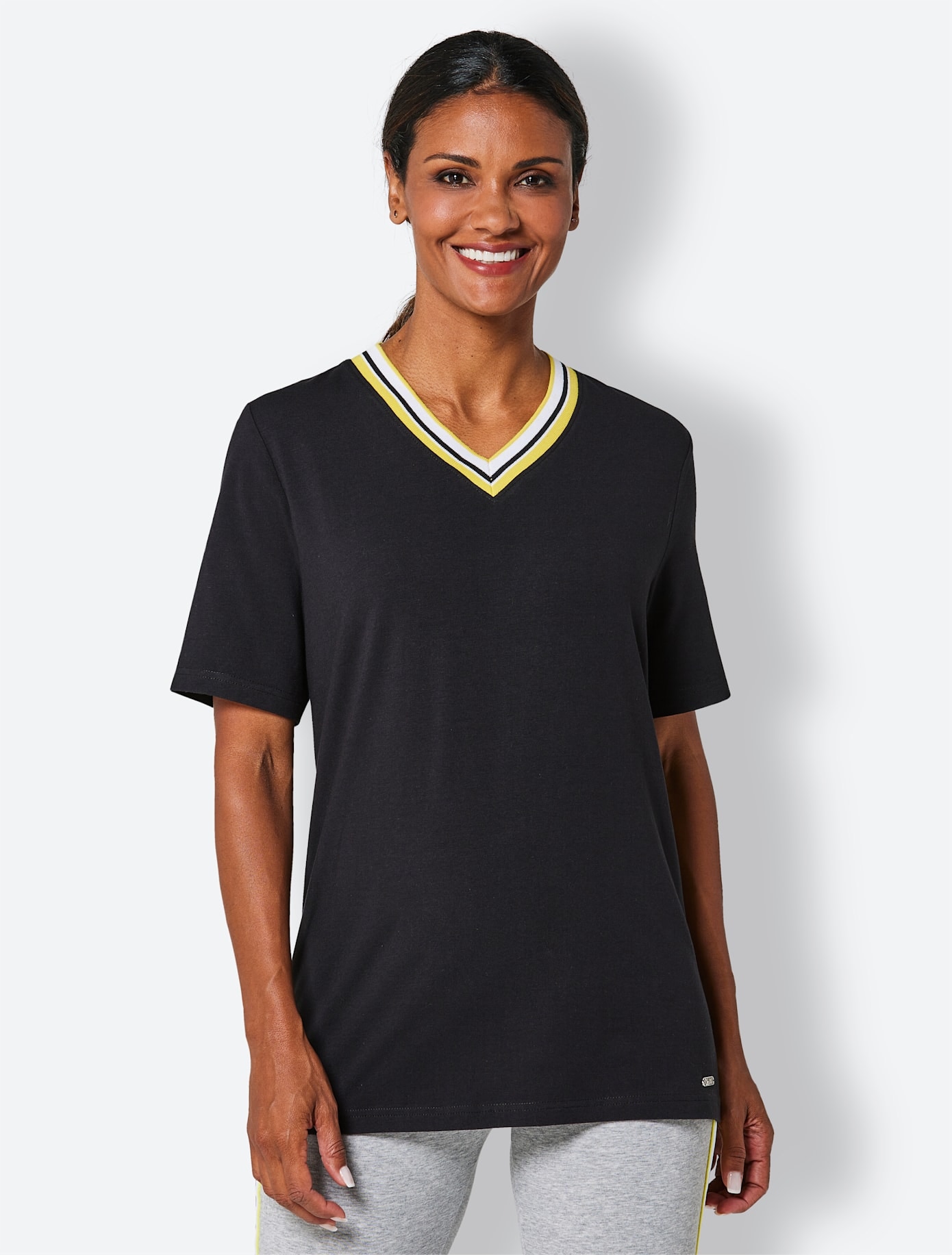 Feel Good Shirt Women's Short Sleeve Black Size 40/42 3