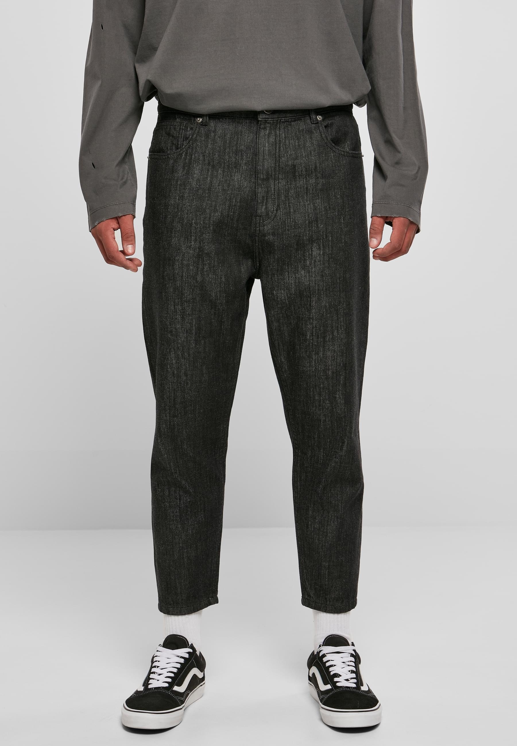 URBAN CLASSICS Bequeme Jeans »Urban Classics Herren Cropped Tapered Jeans«, (1 tlg.)