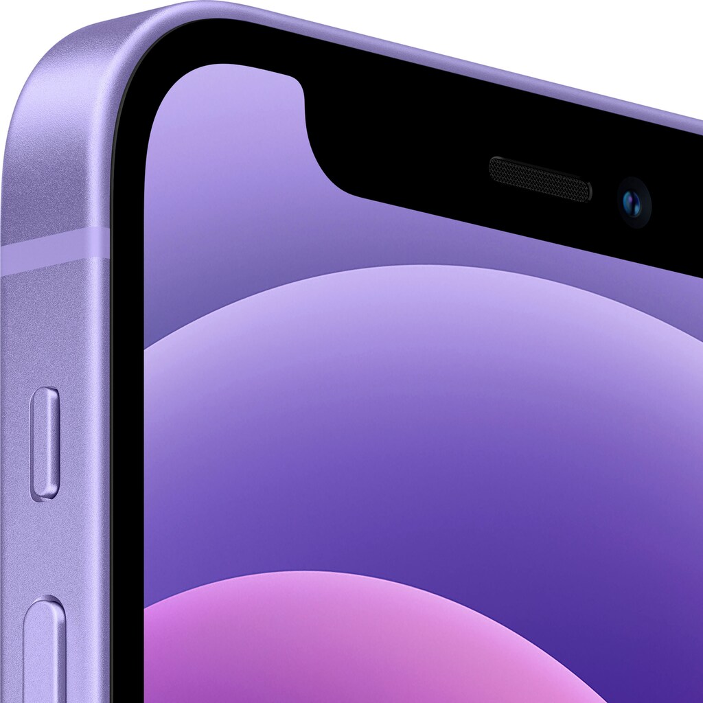 Apple Smartphone »iPhone 12 mini«, purple, 13,7 cm/5,4 Zoll, 128 GB Speicherplatz, 12 MP Kamera, ohne Strom Adapter und Kopfhörer, kompatibel mit AirPods, Earpods
